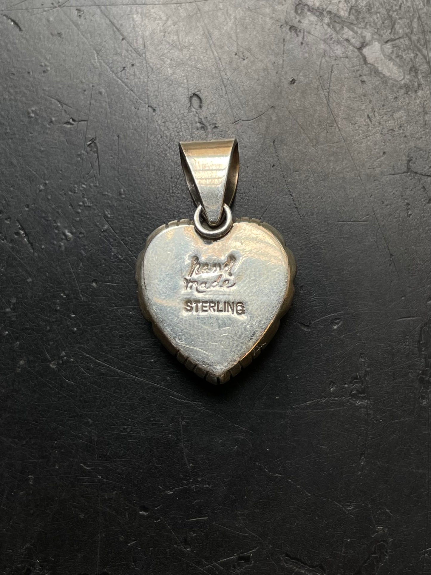 Pink Conch Heart Pendant | 925 Sterling Silver E959