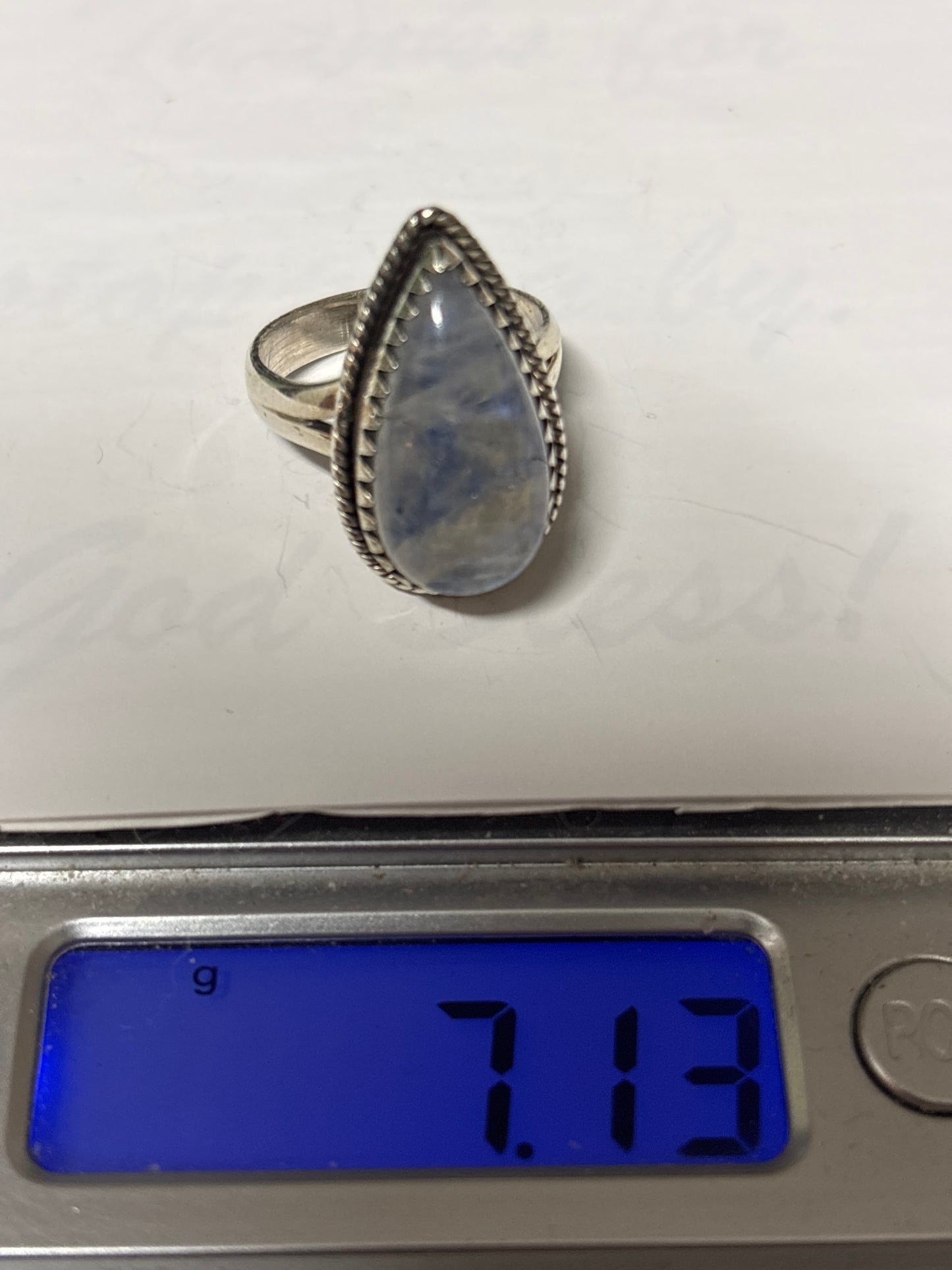 Moonstone Ring | Sterling Silver | Handmade Size 7 C862