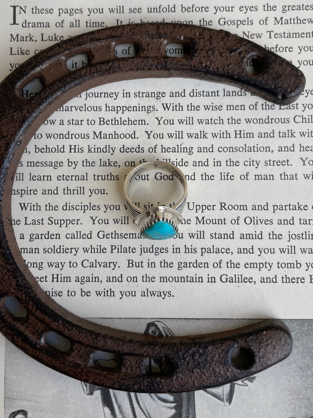 Turquoise Teardrop Ring | 925 Sterling Silver Size 7.25 G816