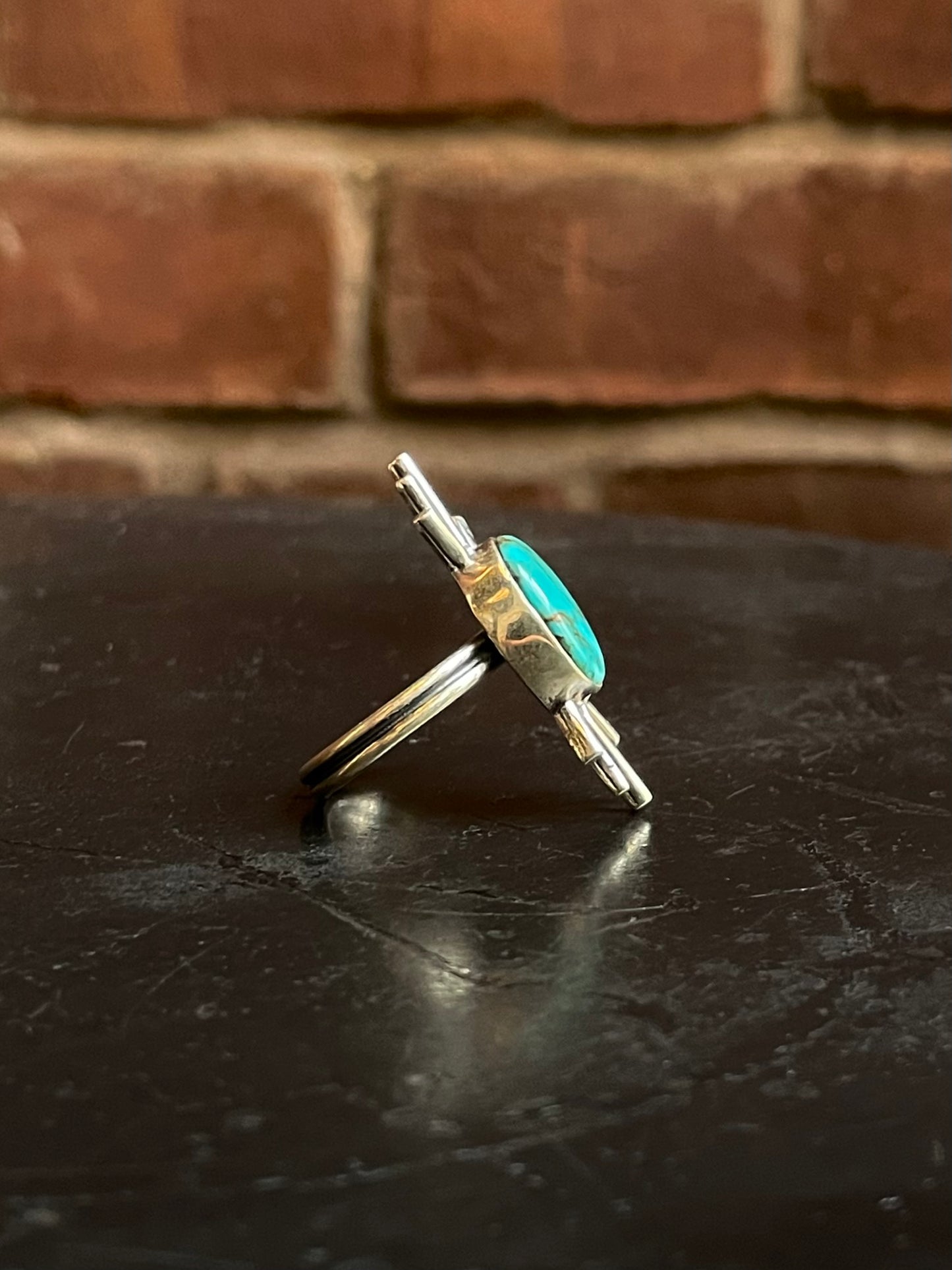 Kingman Turquoise Ring Size 7.25 | 925 Sterling Silver G501