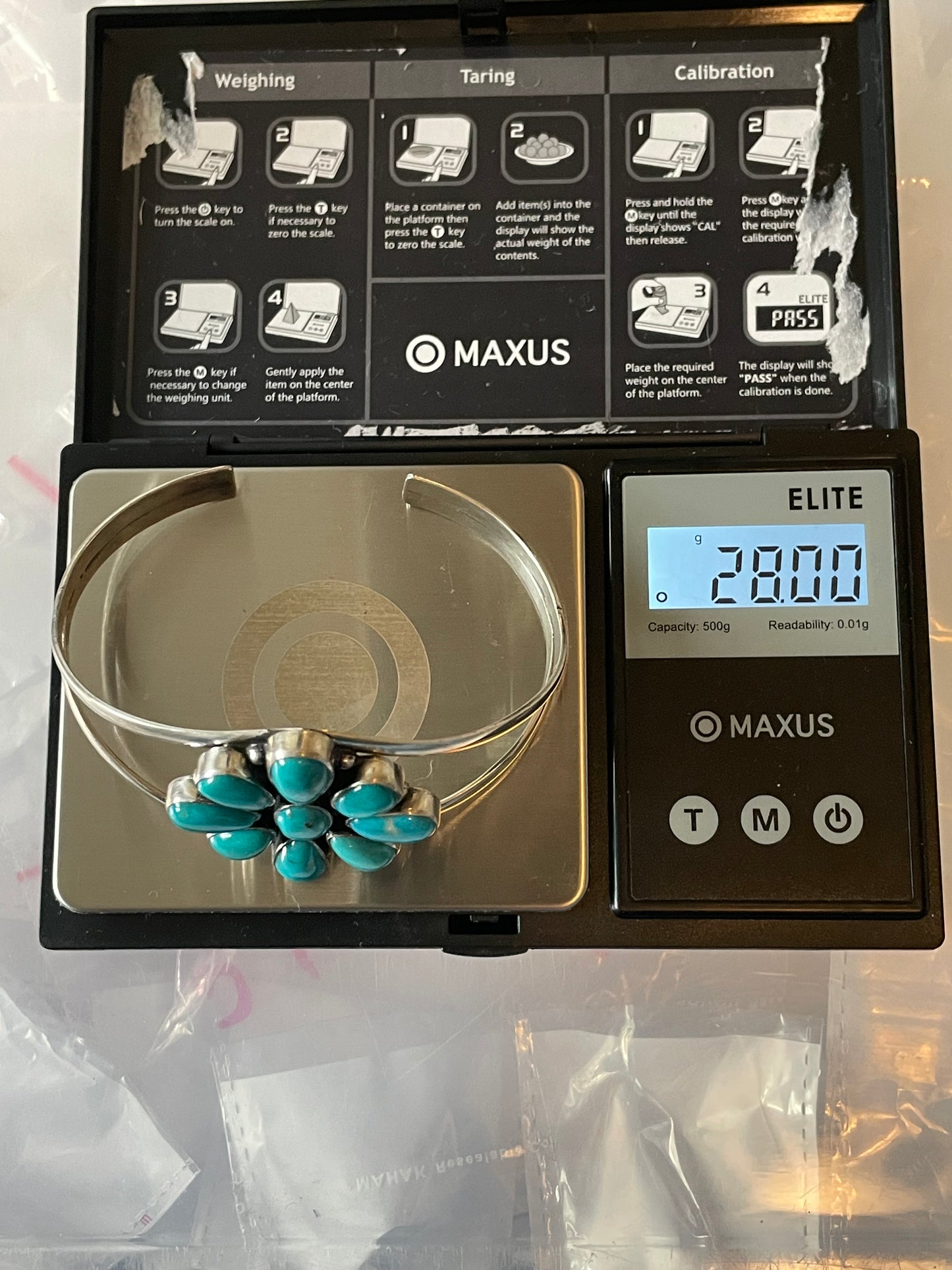 Kingman Turquoise Flower Cuff | 925 Sterling Silver E492