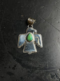Turquoise Thunderbird Pendant | 925 Sterling Silver E220