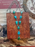 Kingman Turquoise Lariat Necklace | 925 Sterling Silver D225