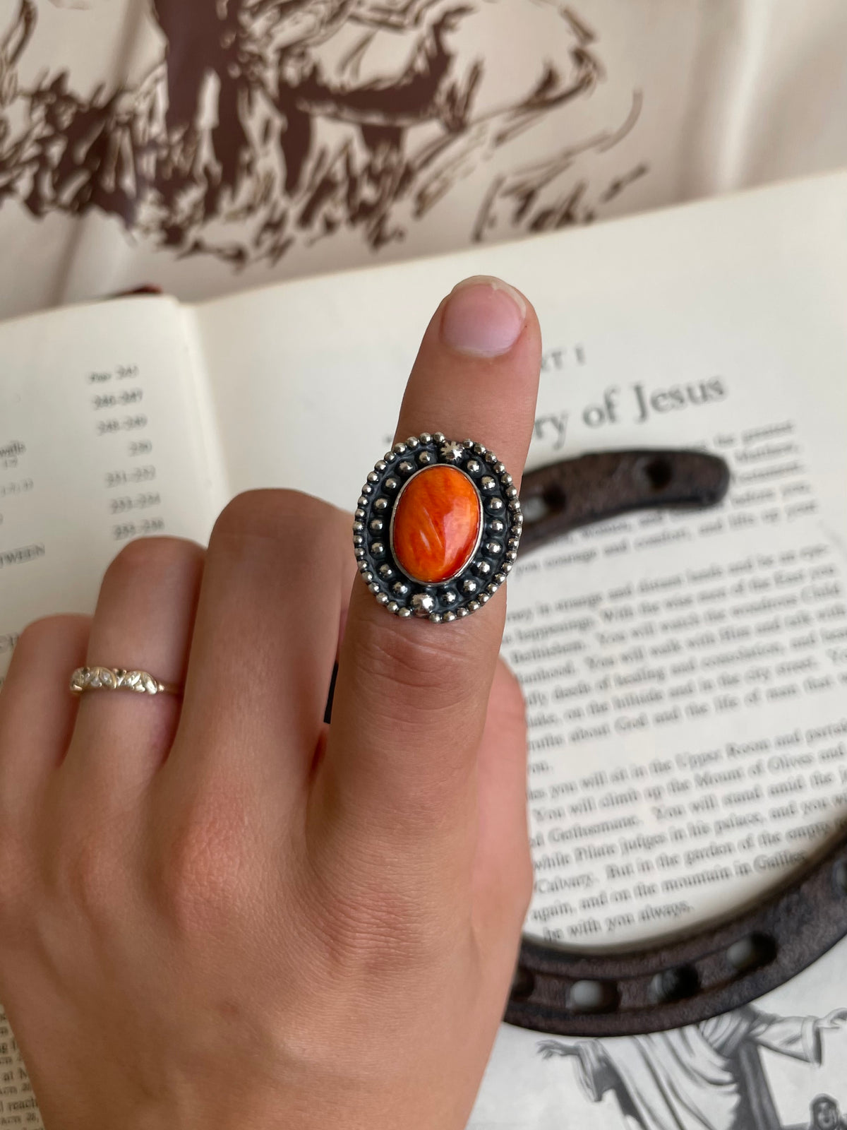 Spiny Oyster Ring Size 6 | 925 Sterling Silver G796
