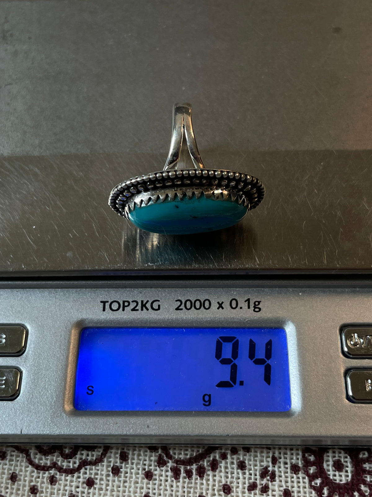 Kingman Turquoise Ring | 925 Sterling Silver | Size 6 E315
