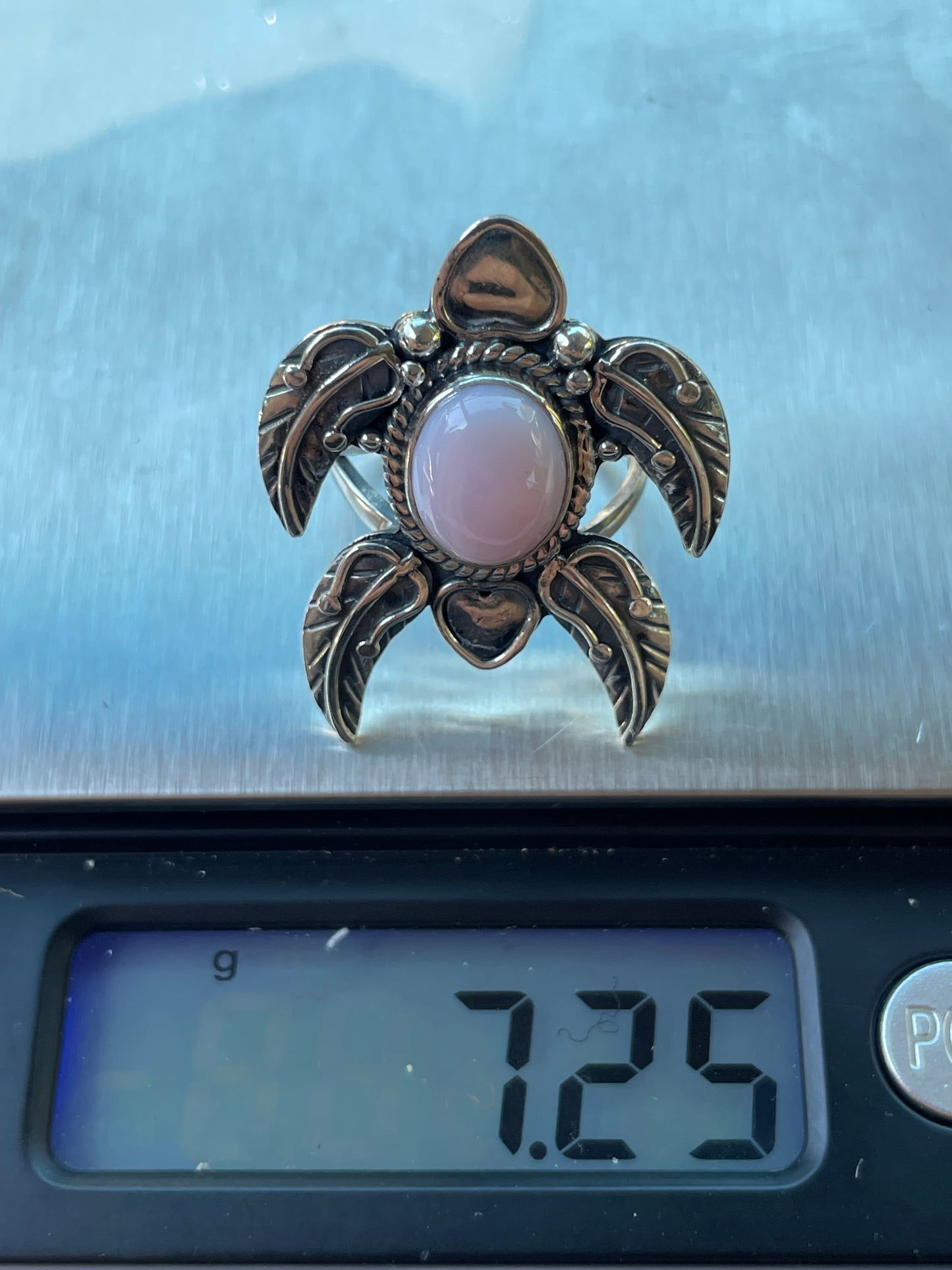 Pink Conch Turtle Ring | 925 Sterling Silver | Size 6.5 Z15