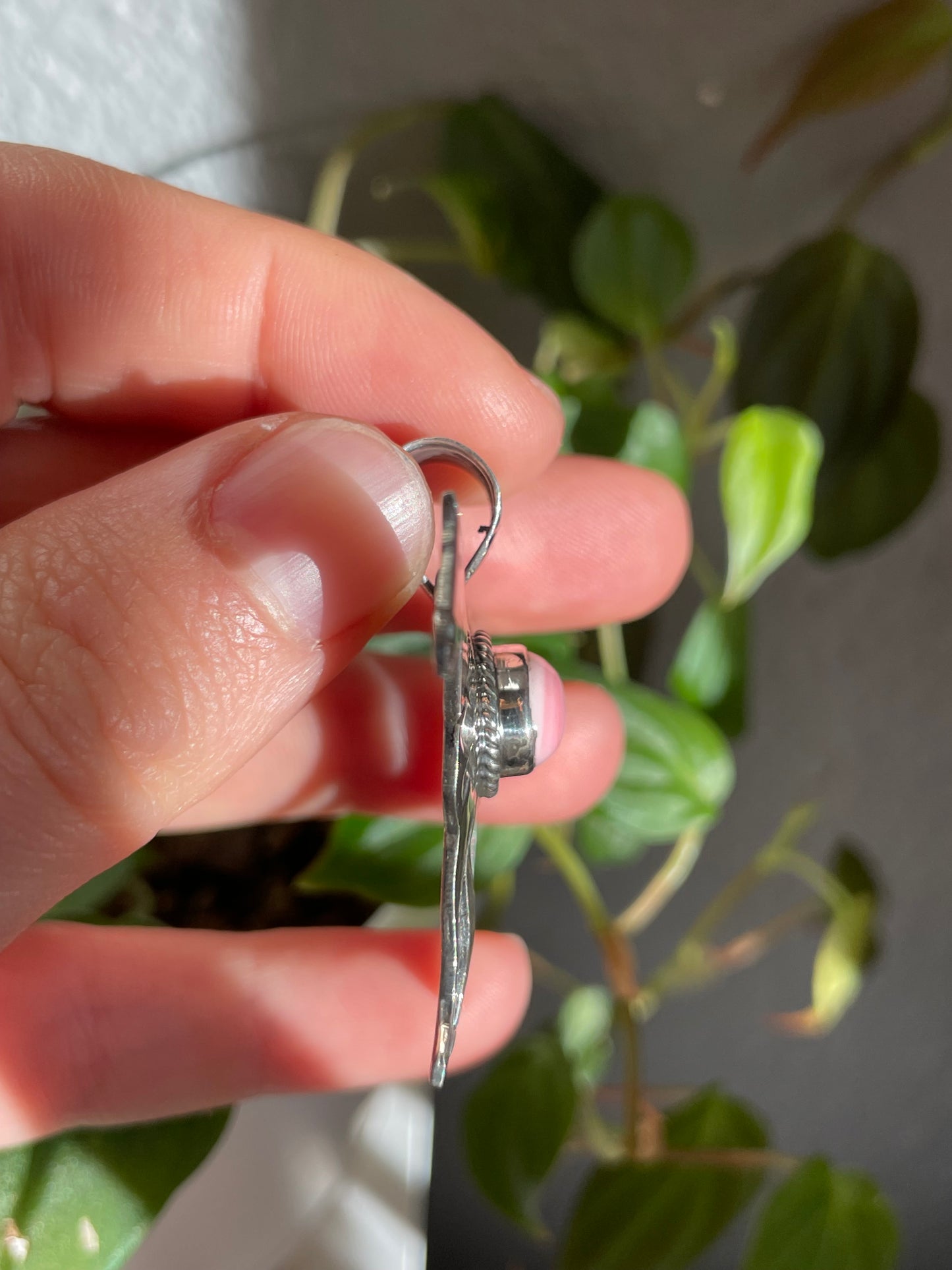 Pink Conch Horse Pendant | Sterling Silver 925 B826
