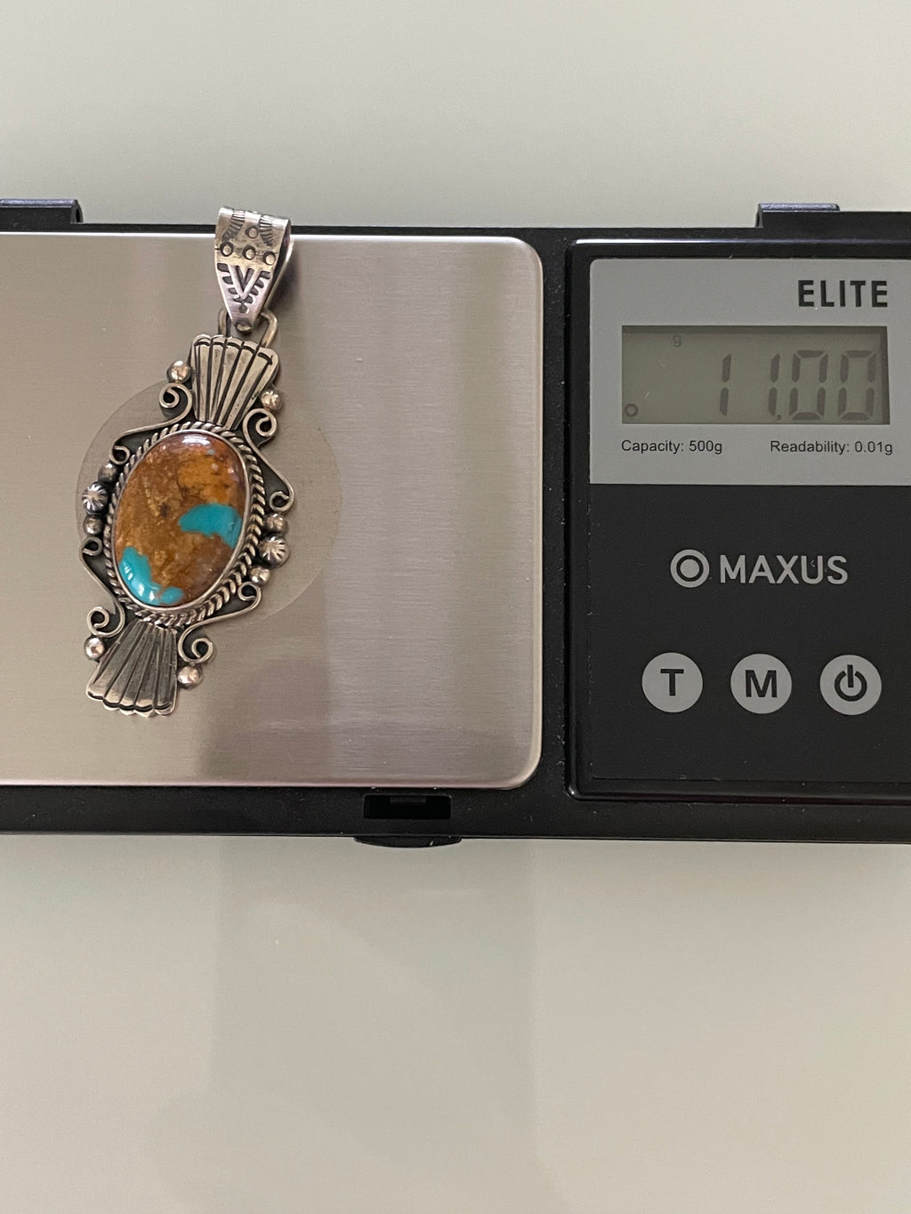 Turquoise Matrix Pendant | 925 Sterling Silver G684