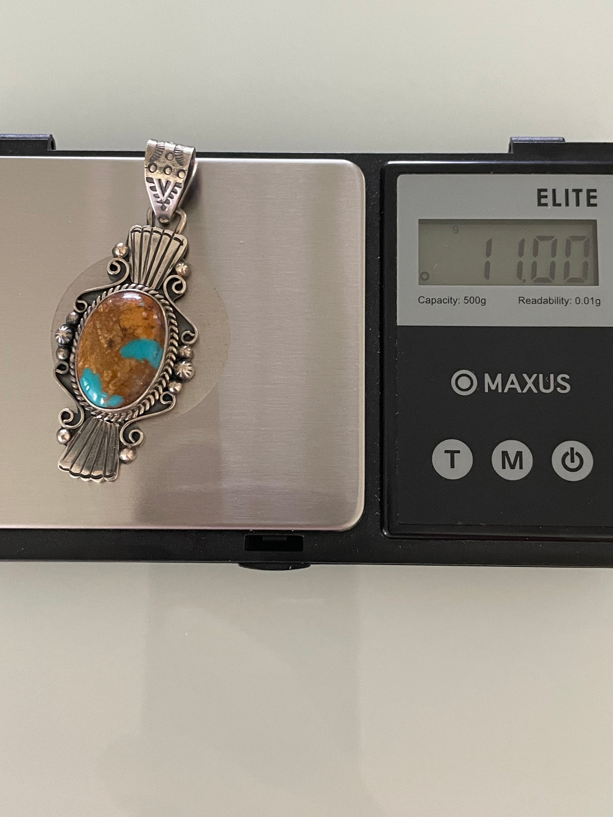 Turquoise Matrix Pendant | 925 Sterling Silver G684