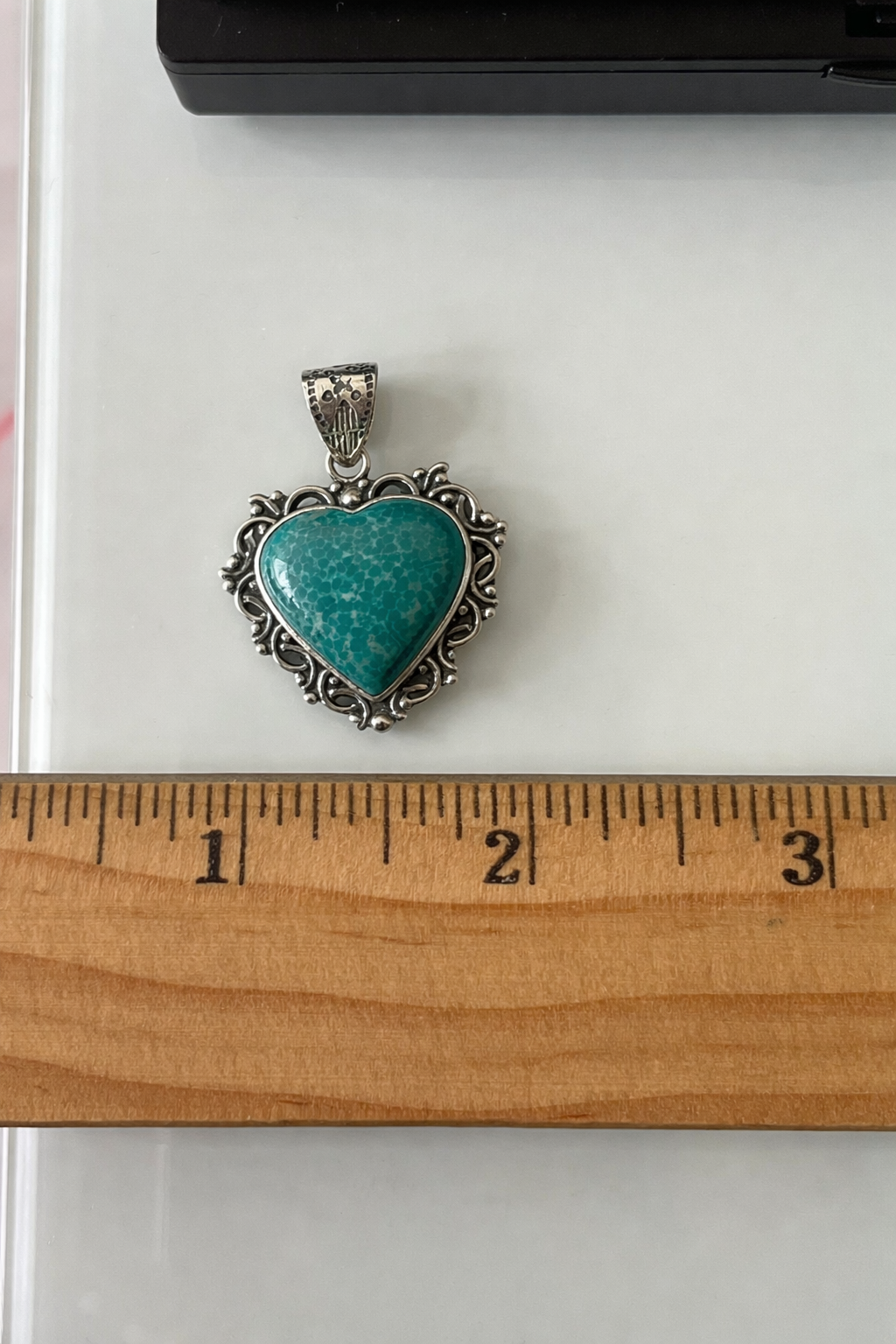 Heart Pendant in Kingman Turquoise | Sterling Silver | A513