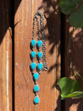 Kingman Turquoise Lariat Necklace | Sterling Silver 925 B872