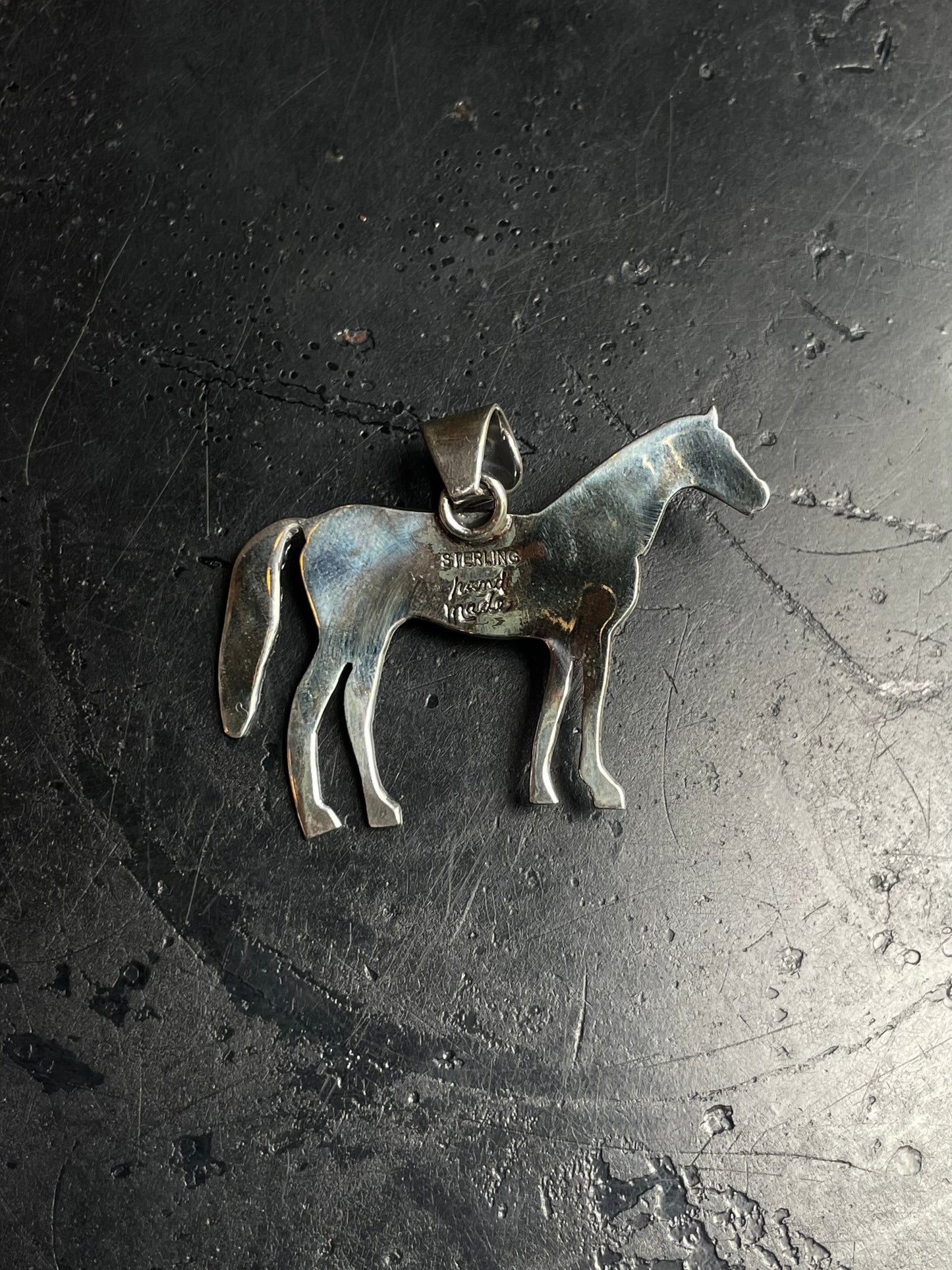 Pink Conch Horse Pendant | 925 Sterling Silver E248