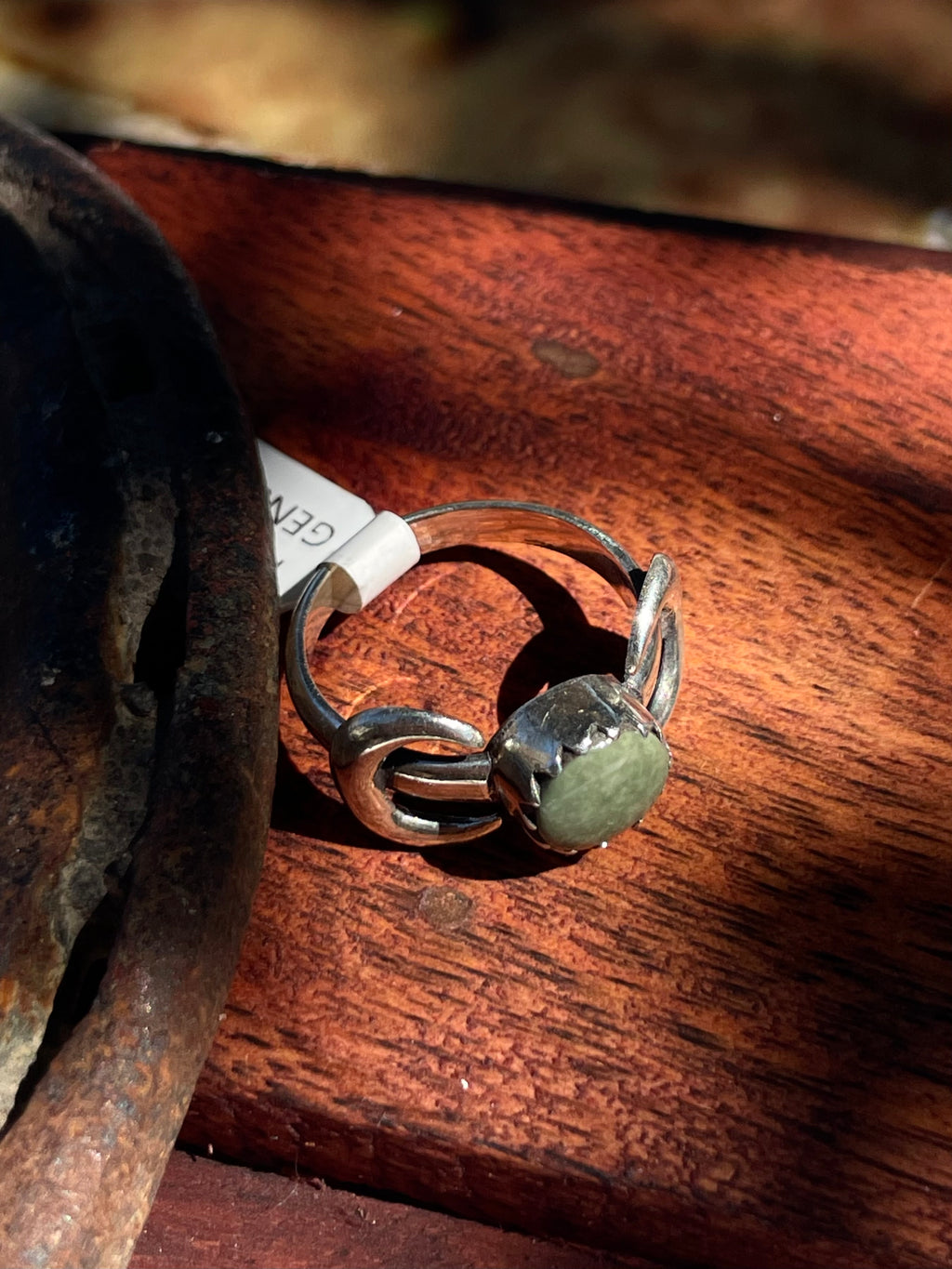 Turquoise Half Moon Ring | 925 Sterling Silver | Size 7.5 D351