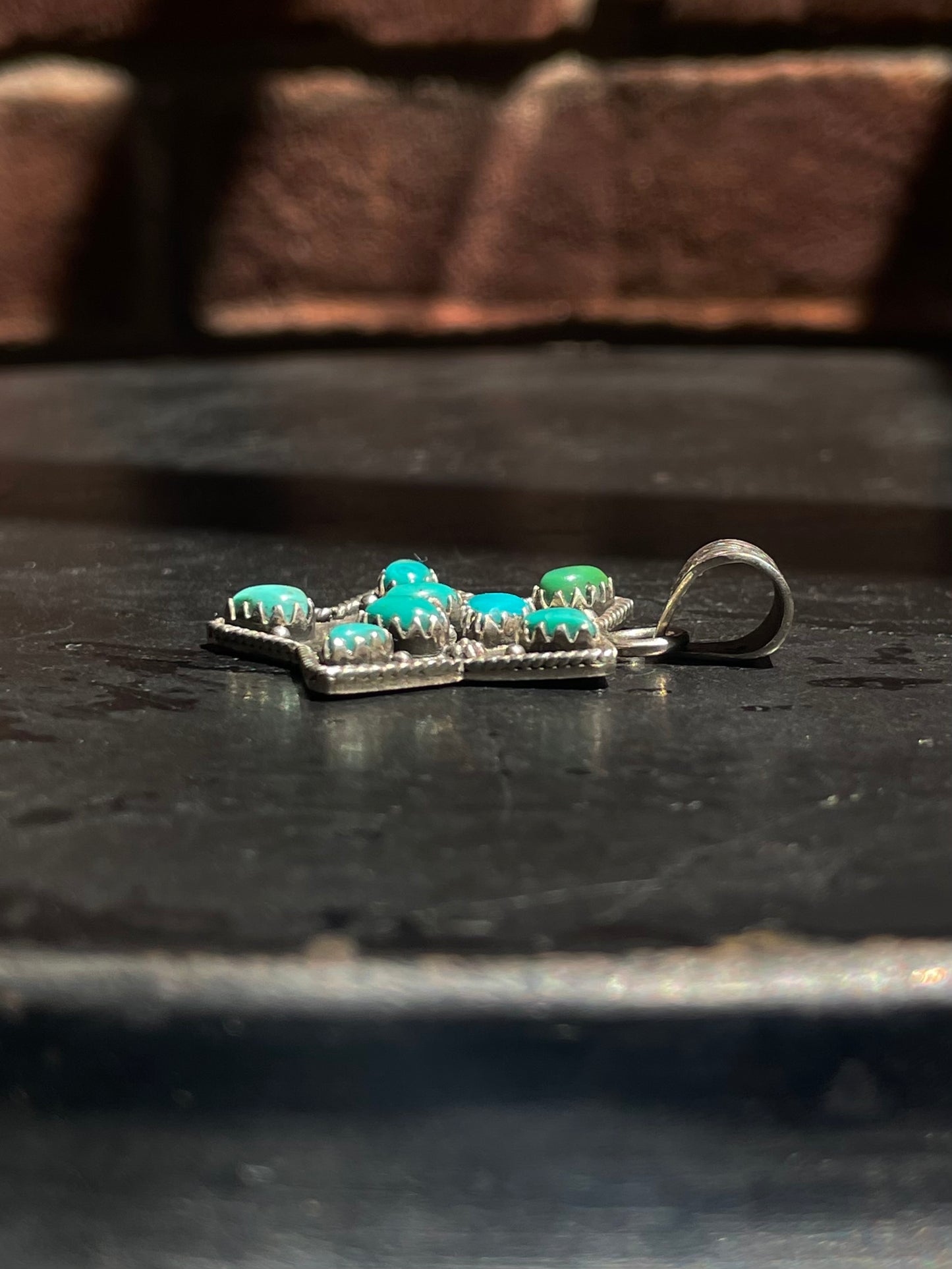 Kingman Turquoise Star Pendant | Sterling Silver G423