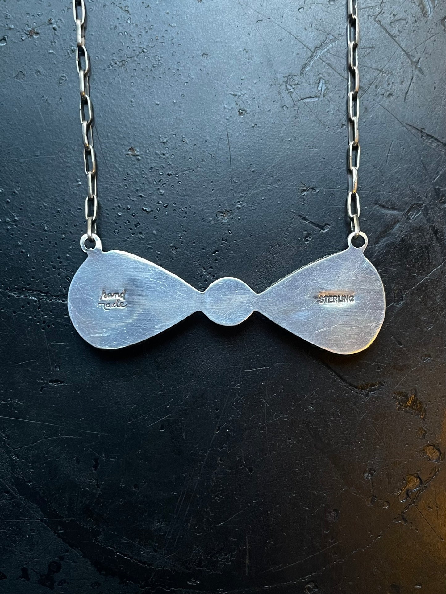 Kingman Turquoise Bar Necklace | Bow Style Center | 925 Silver E624