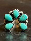 Kingman Turquoise Naja Ring Size 8 | 925 Sterling Silver G492