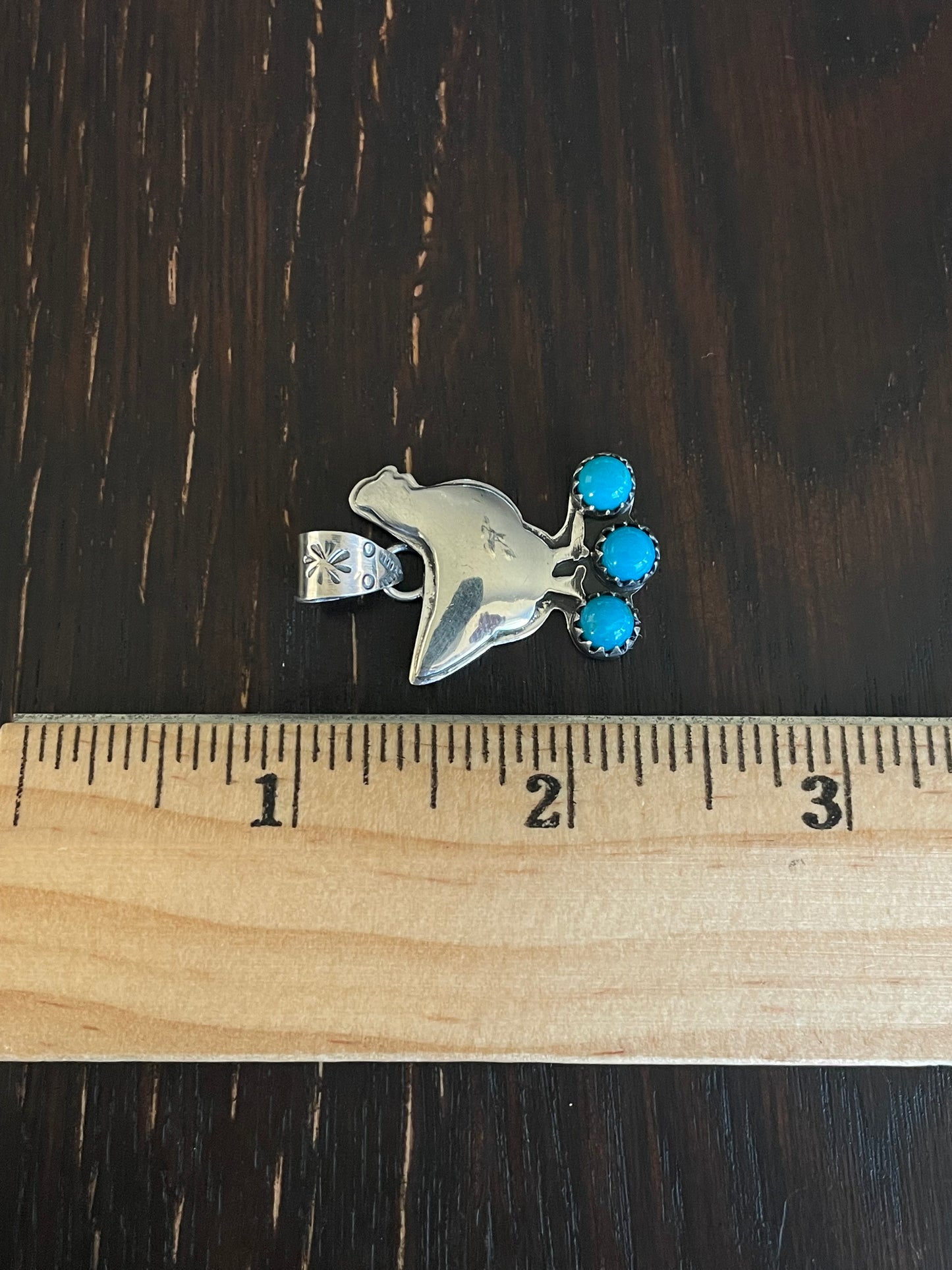 Turquoise Chicken Pendant | Sterling Silver E713