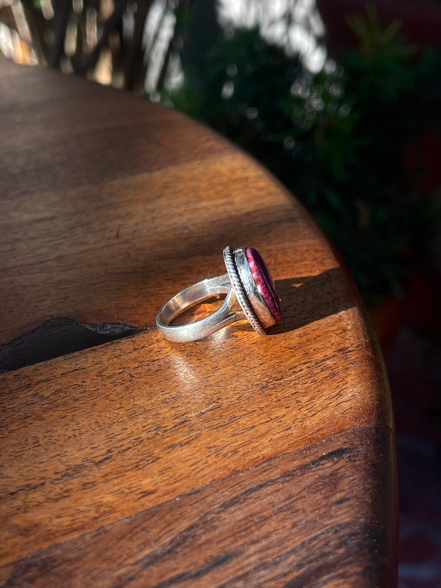 Purple Spiny Oyster Ring Size 7 | 925 Sterling Silver Southwestern Style C889