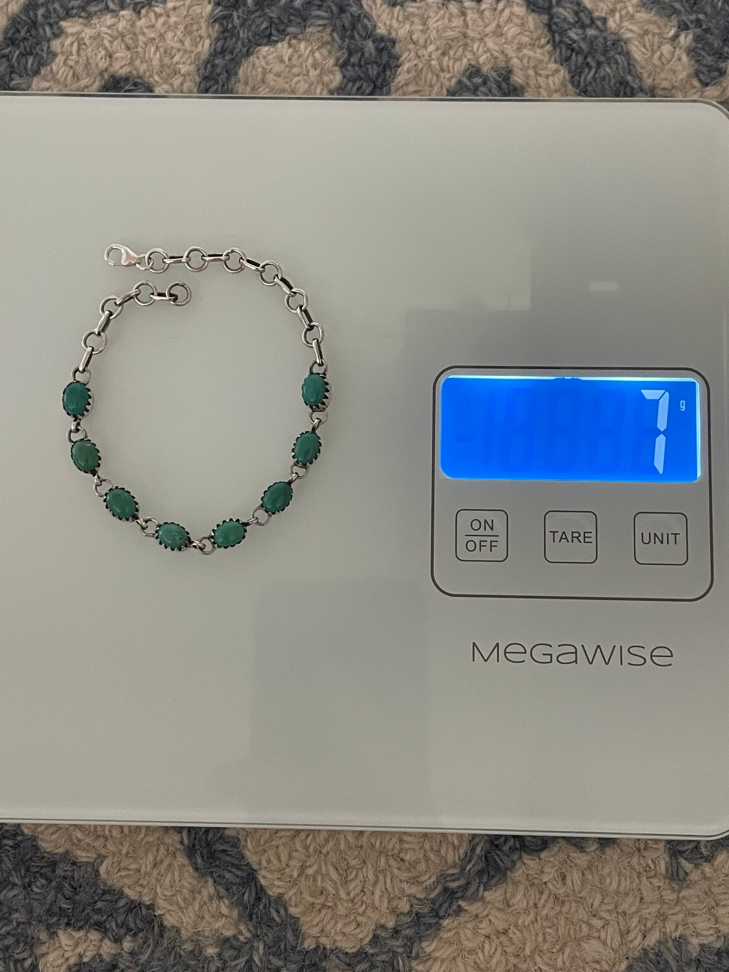 Kingman Turquoise Link Bracelet | 925 Sterling Silver E106