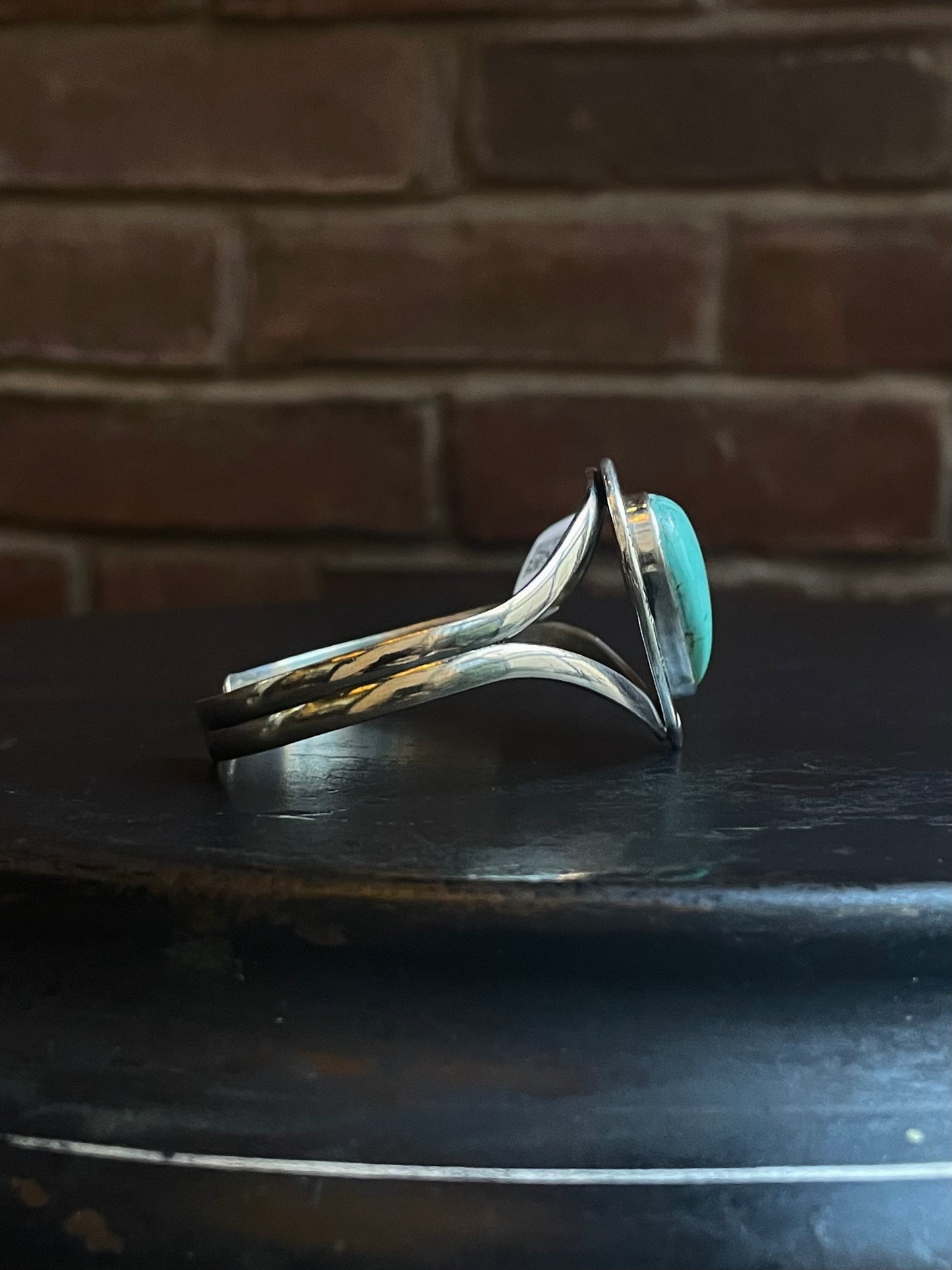 Kingman Turquoise Heart Cuff | Sterling Silver | A789