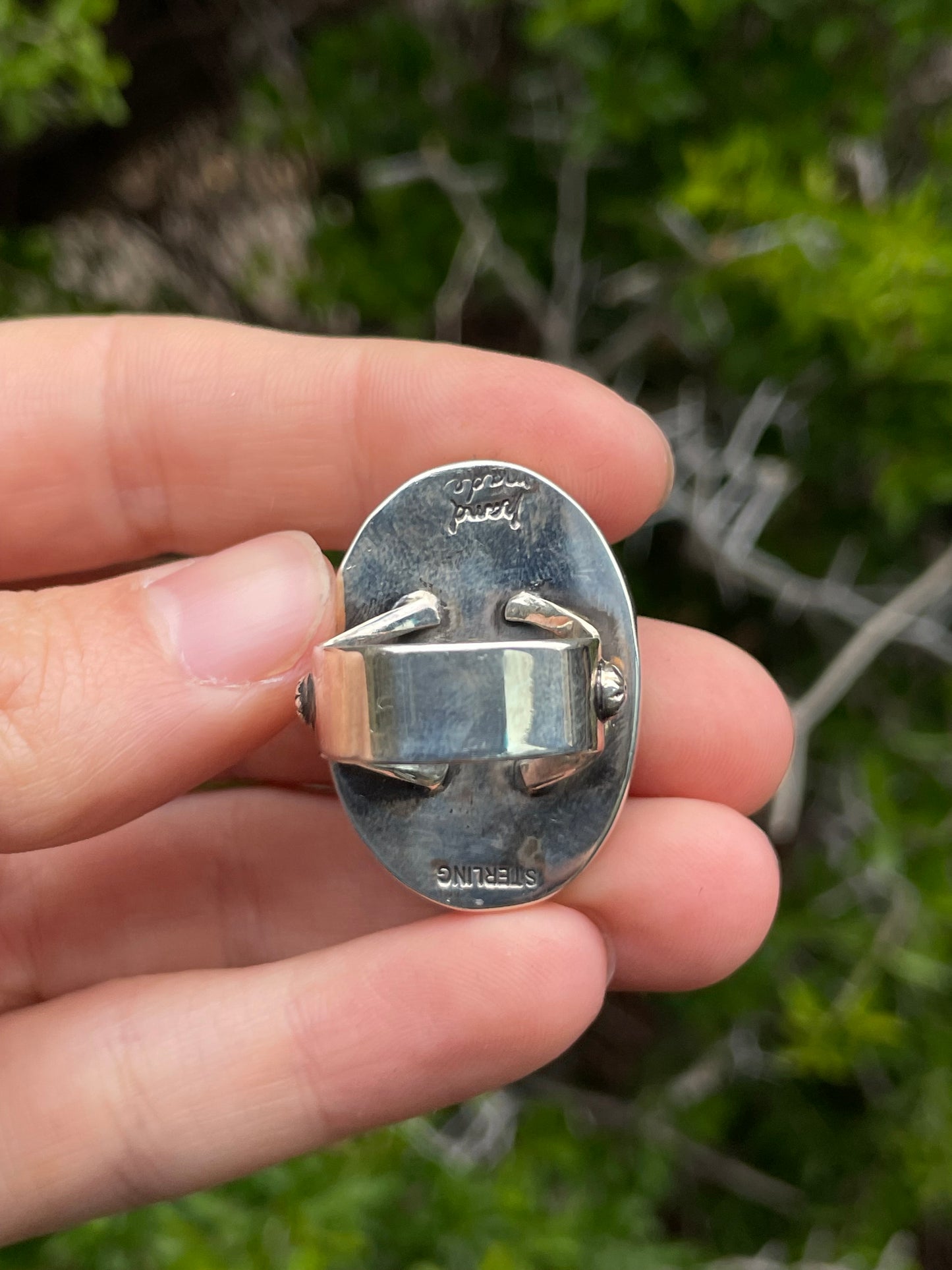 White Buffalo Ring | Sterling Silver | Size 7 B762