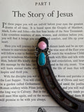 Pink Conch & Turquoise Ring | 925 Sterling Silver | Size 7 G831