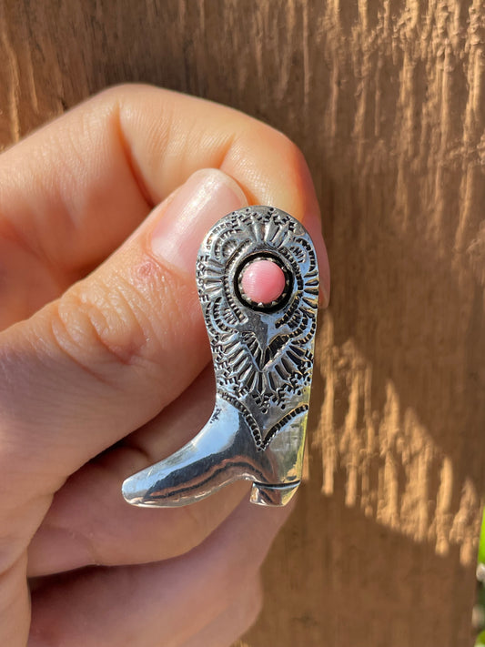 Spiny Oyster Boot Pendant | 925 Sterling Silver B912