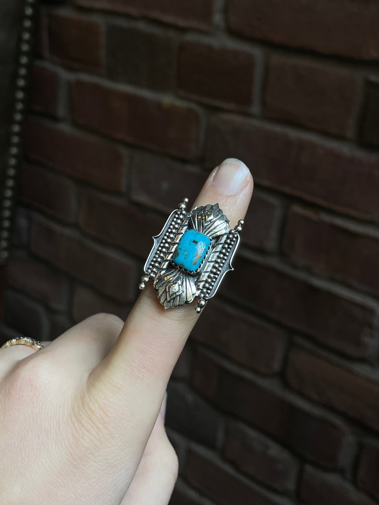 Kingman Turquoise Ring Size 6 | 925 Sterling Silver Southwest E156