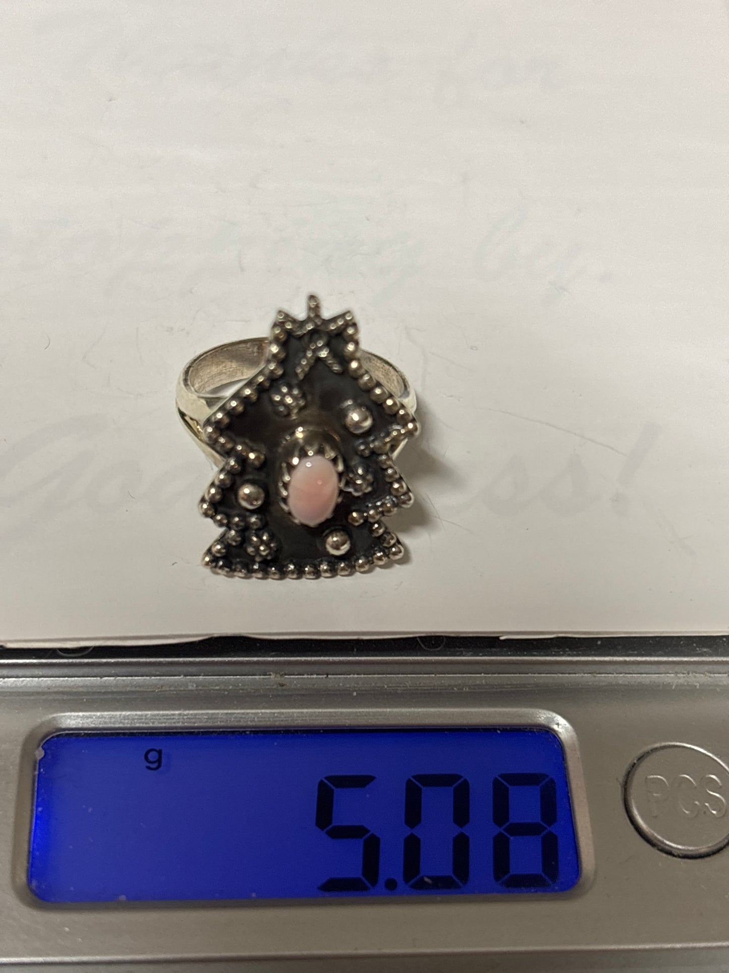 Turquoise Floral Ring Size 9 | 925 Sterling Silver C882