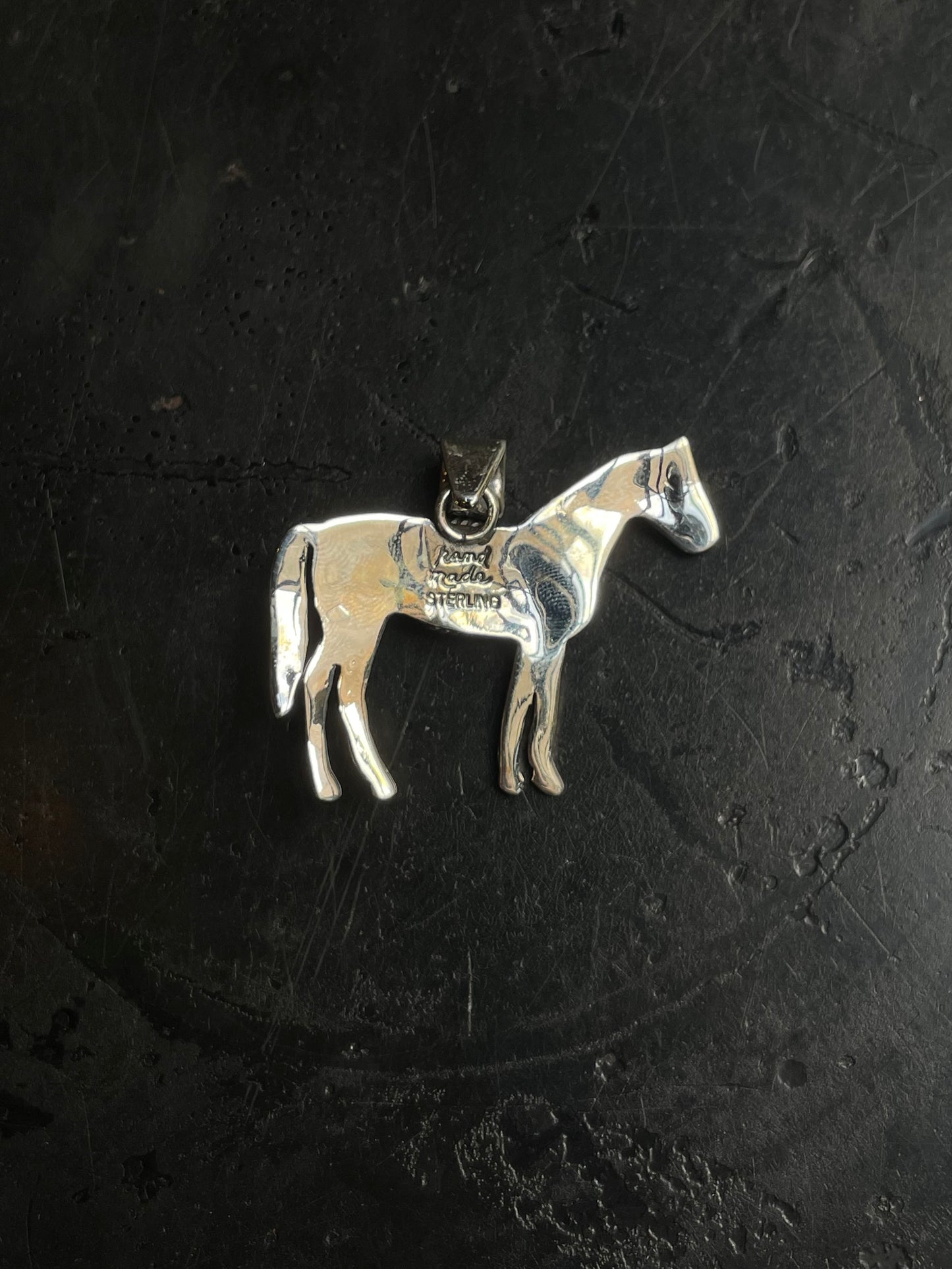 Pink Conch Horse Pendant | 925 Sterling Silver E251