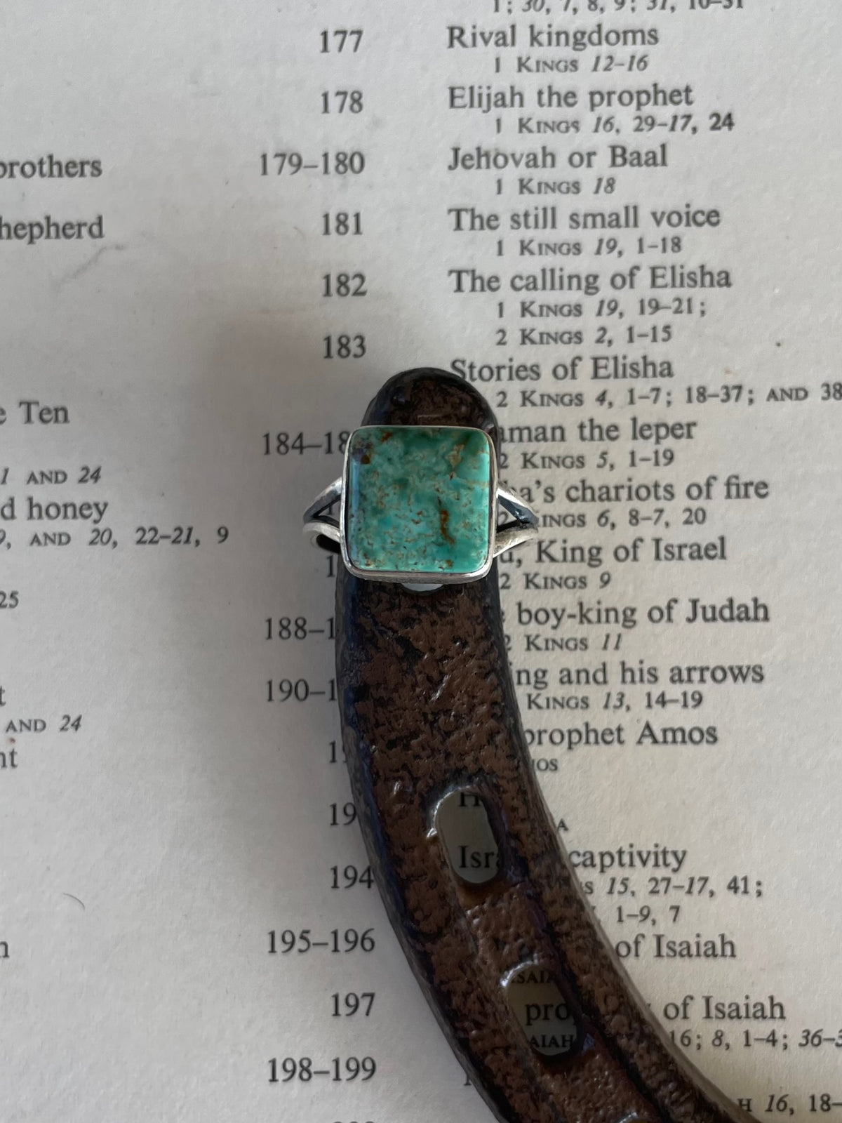 Turquoise Square Ring Size 7.75 | 925 Sterling Silver G761