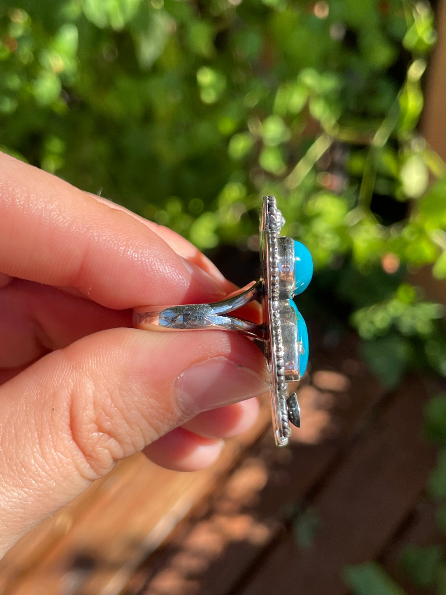 Turquoise Butterfly Ring | 925 Sterling Silver | Size 7 Z2