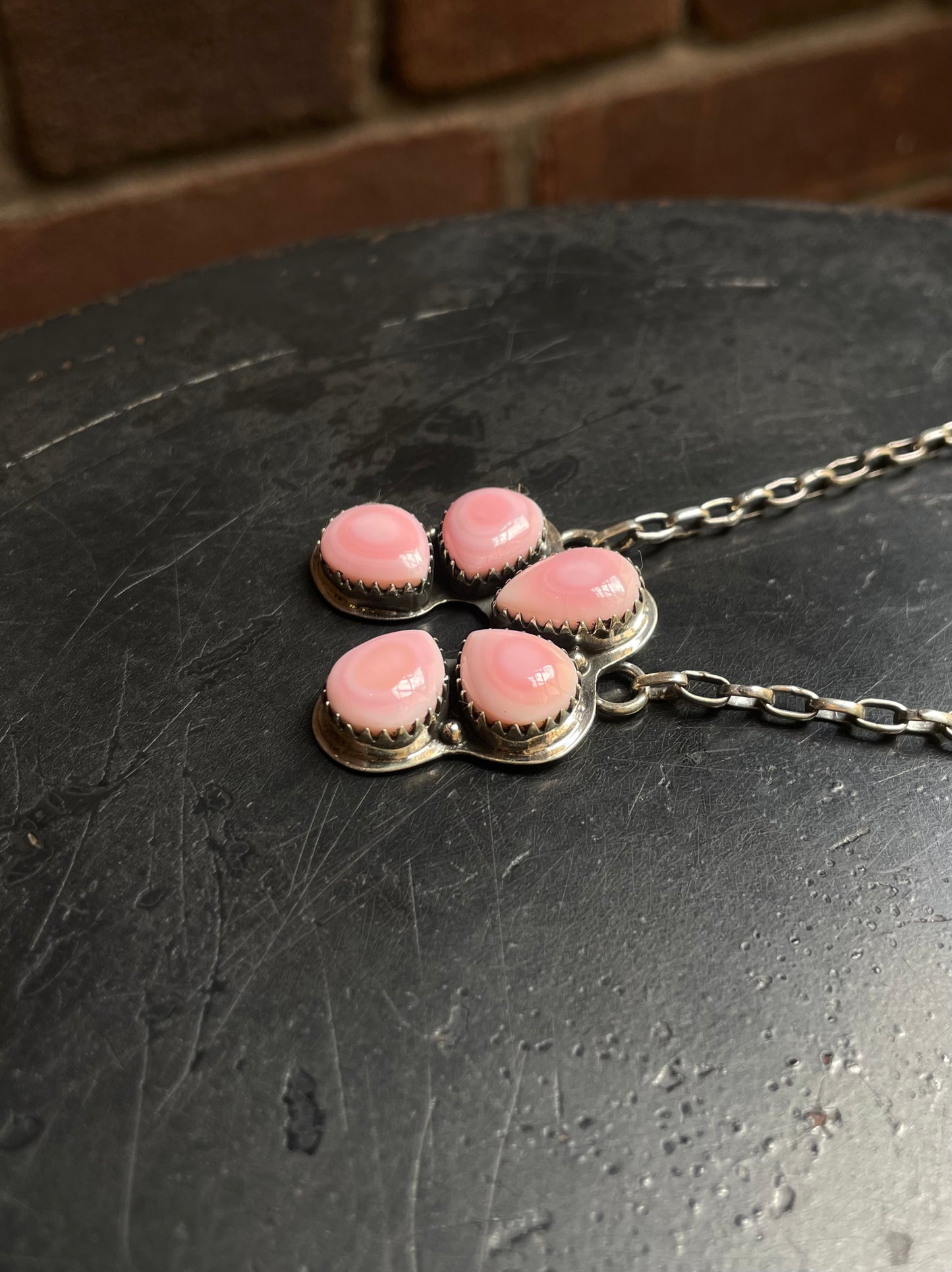 Pink Conch Naja Necklace | 925 Sterling Silver E971