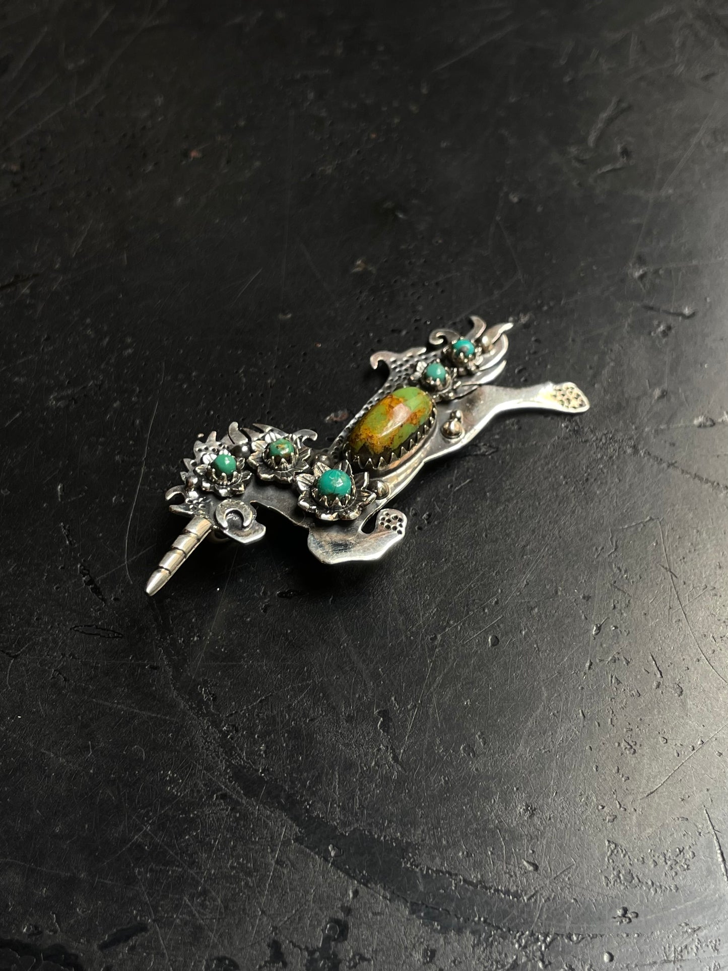 Kingman Turquoise Unicorn Pendant | 925 Sterling Silver E224