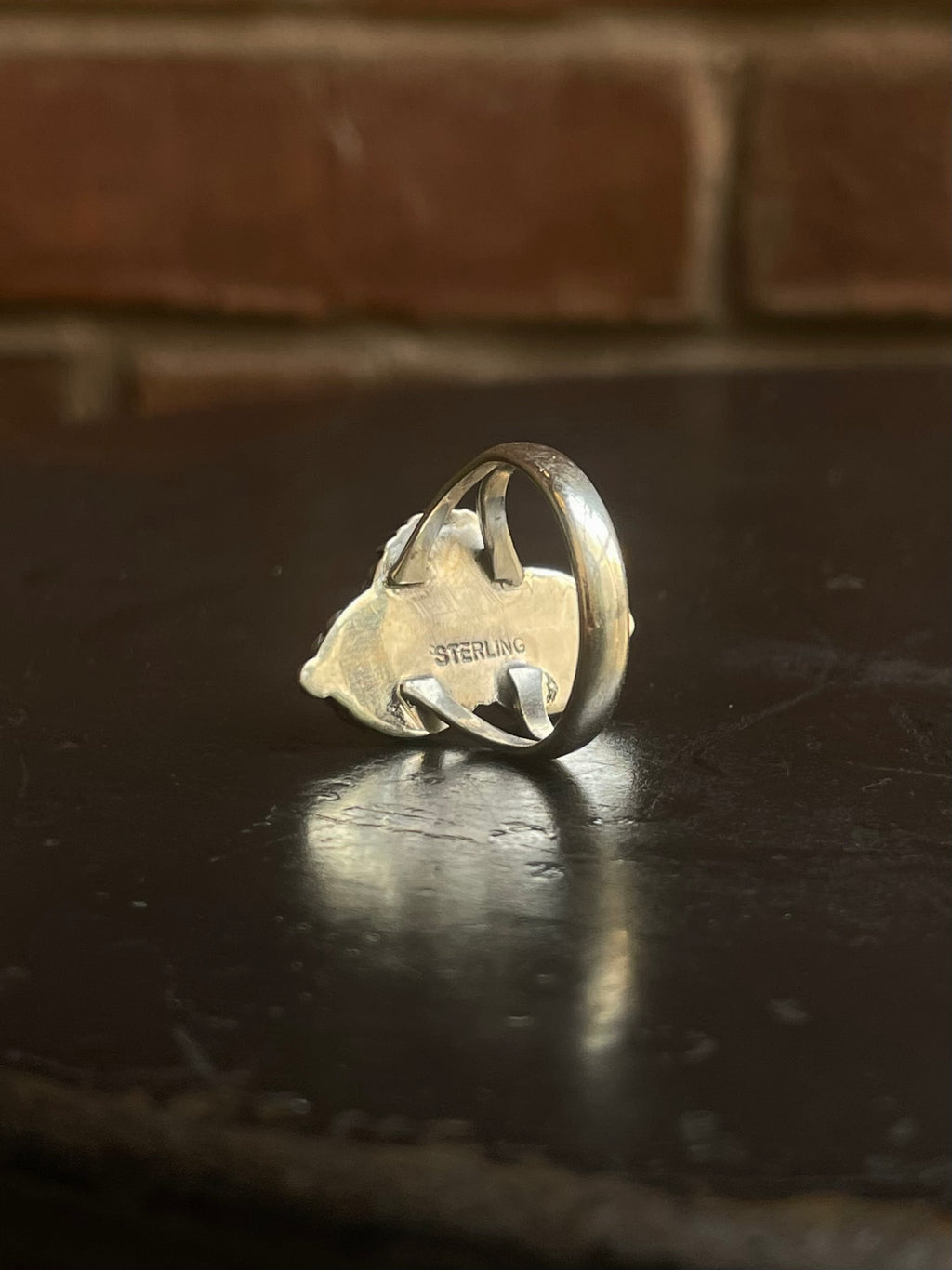 Pink Conch Tear Drop Ring Size 7.75 | 925 Sterling Silver G540