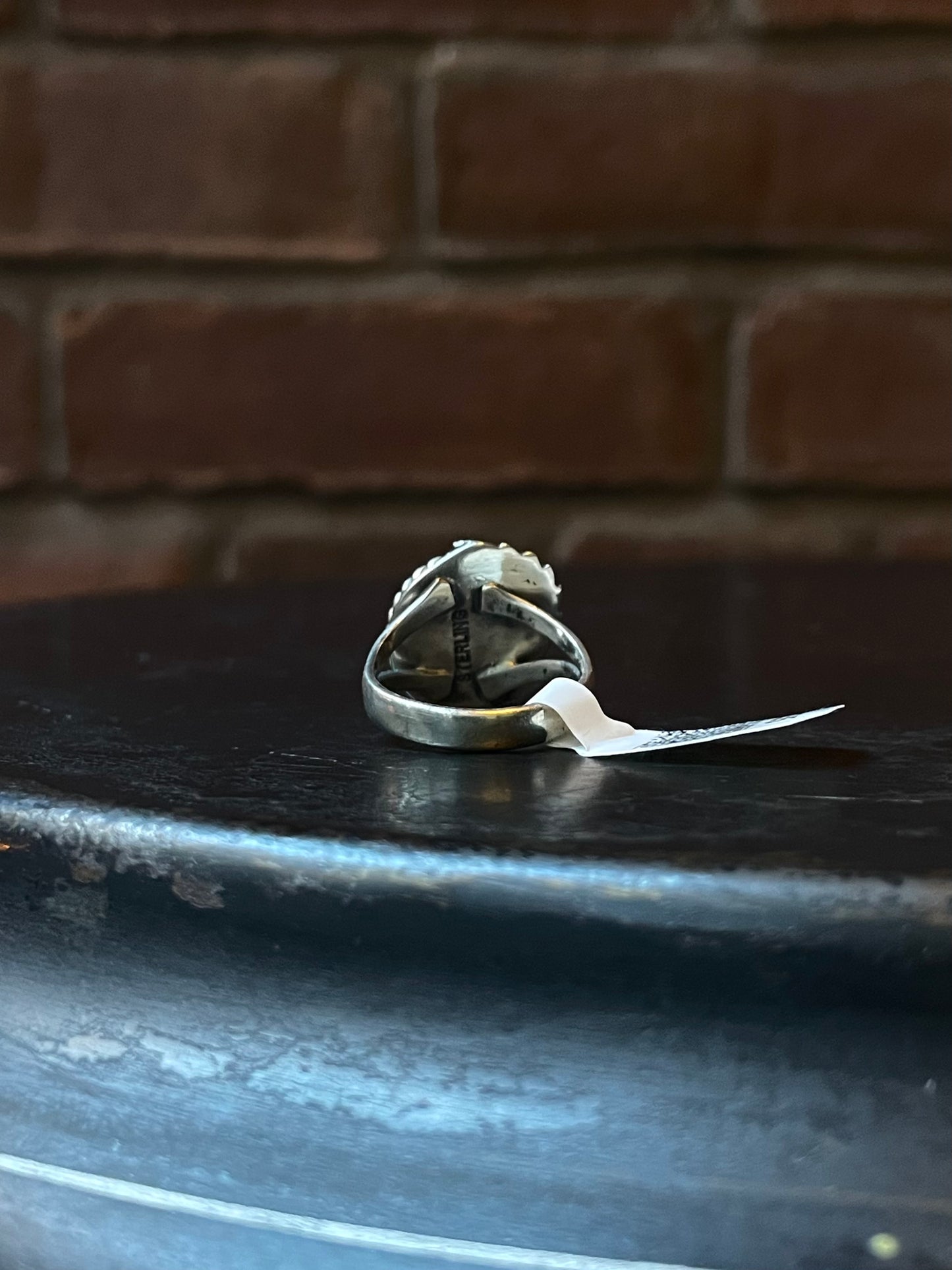 Spiny Oyster Oval Leaf Ring | Sterling Silver | Size 7 | A279
