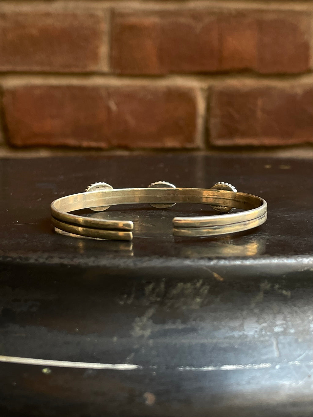 Pink Conch Triple Stone Cuff Bracelet | 925 Sterling Silver E966