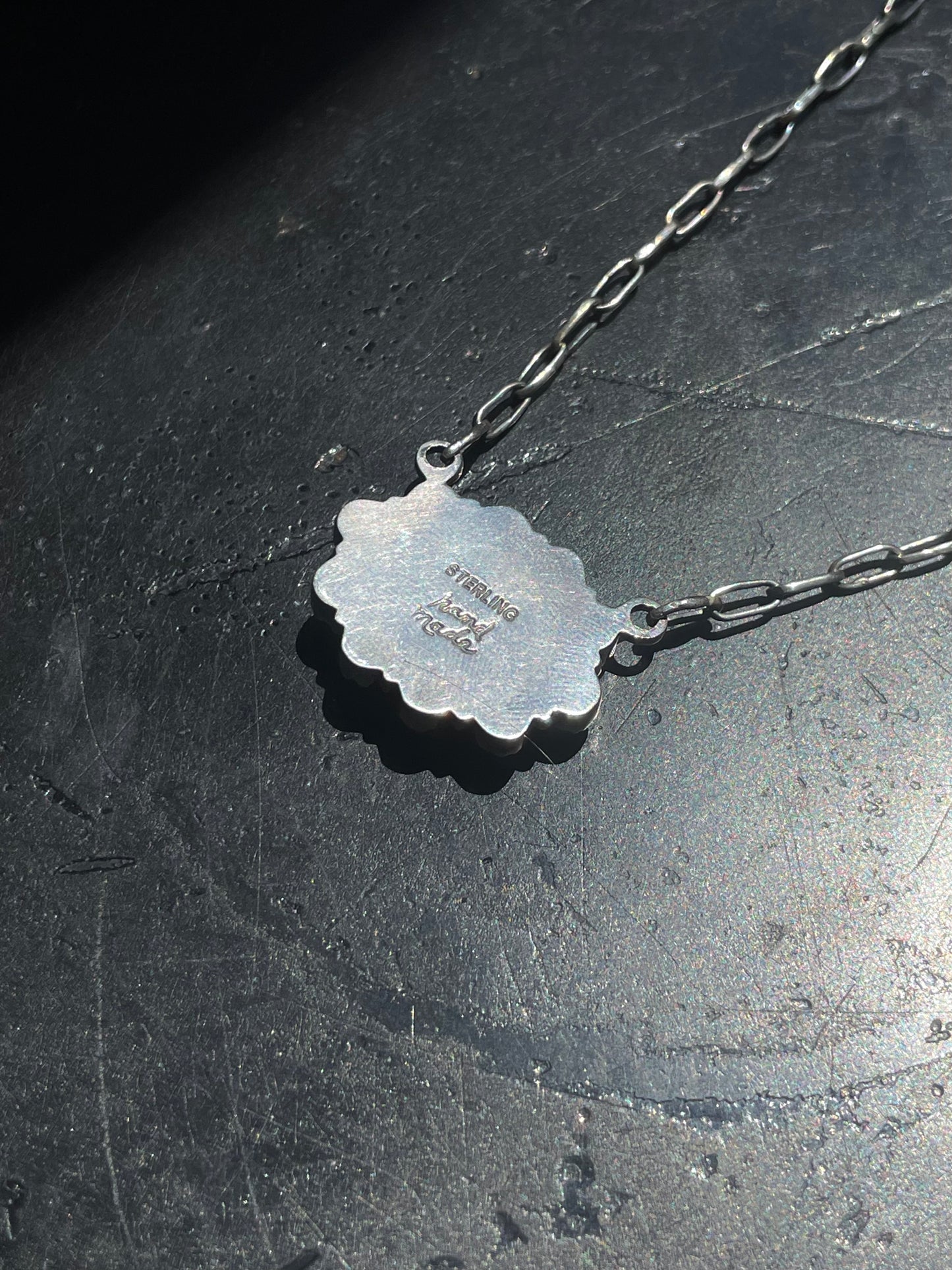 Kingman Turquoise Cluster Necklace | Sterling Silver G420