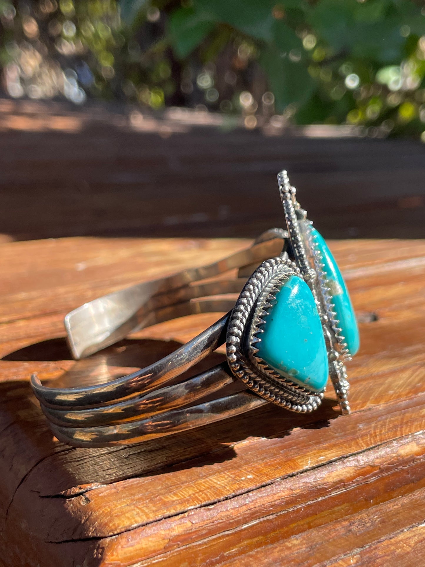 Kingman Turquoise Cuff Bracelet | Sterling Silver B880