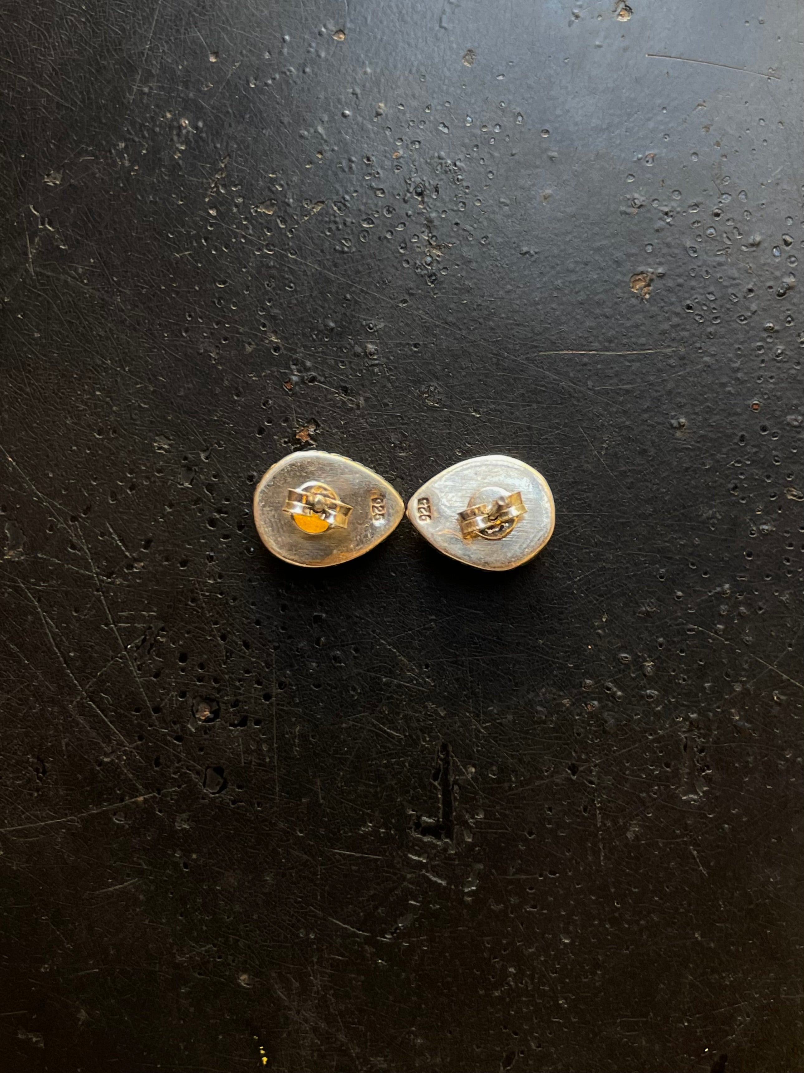 Kingman Turquoise Stud Earrings | 925 Sterling Silver G663