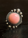 Pink Conch Ring Size 8 | 925 Sterling Silver G116