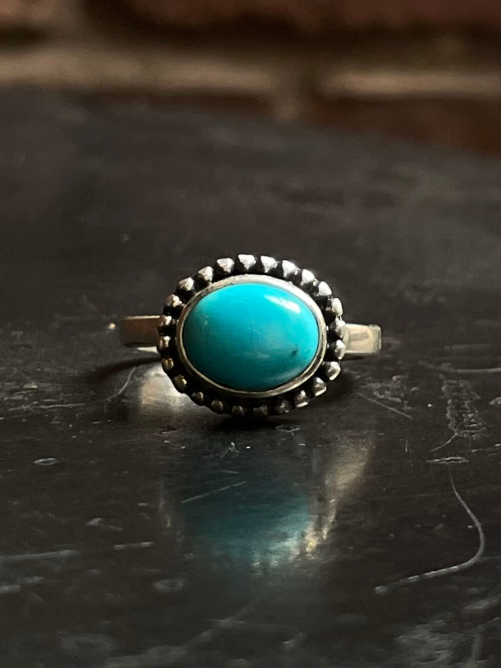 Kingman Turquoise Ring Size 7.5 | 925 Sterling Silver E740