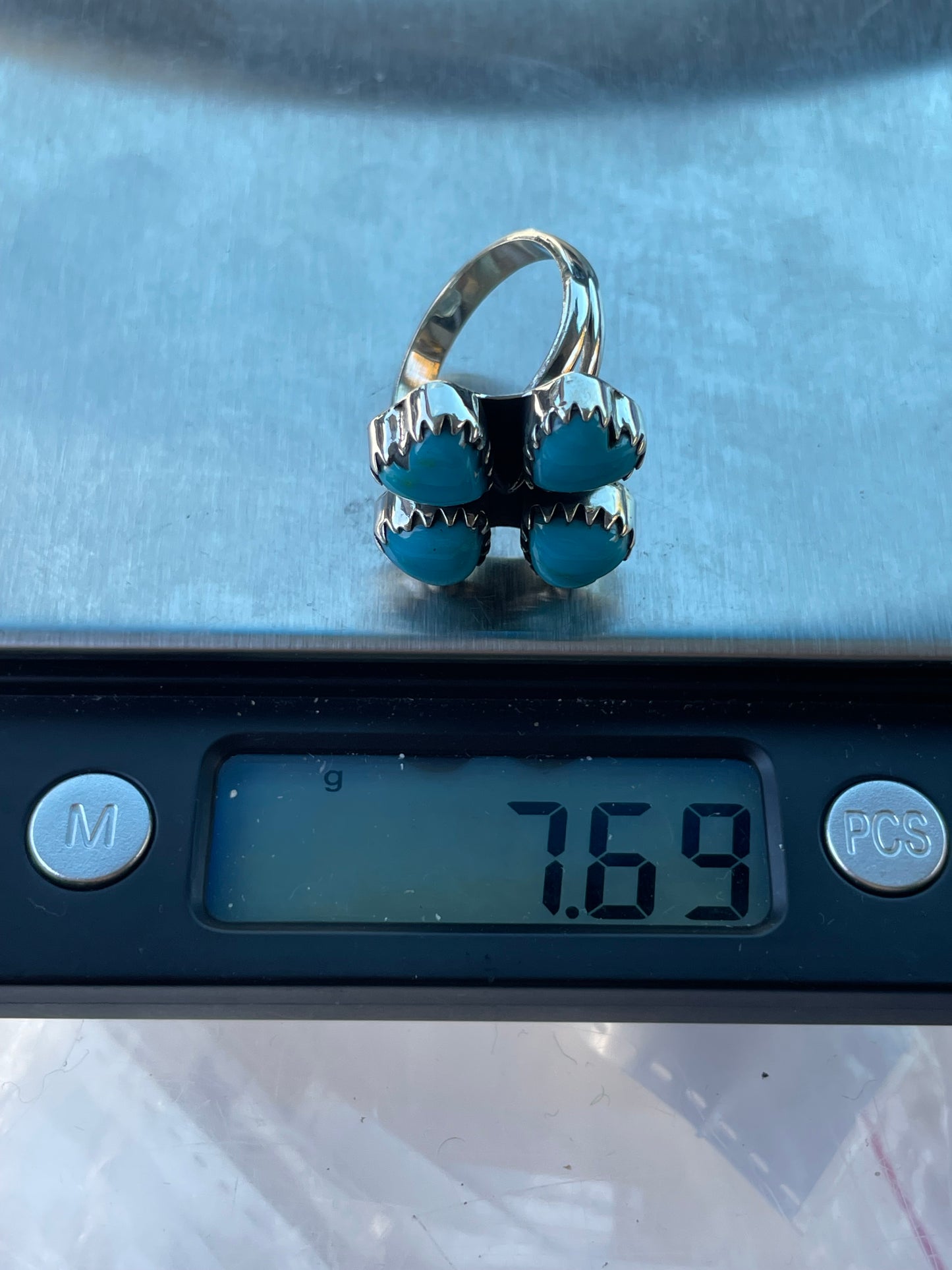 Turquoise Heart Ring | Sterling Silver 925 Size 9 C735