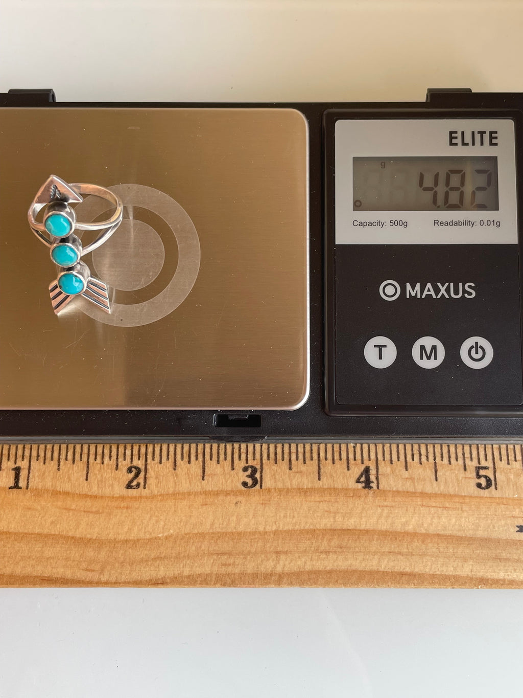 Kingman Turquoise Arrow Ring Size 6 | 925 Sterling Silver G513