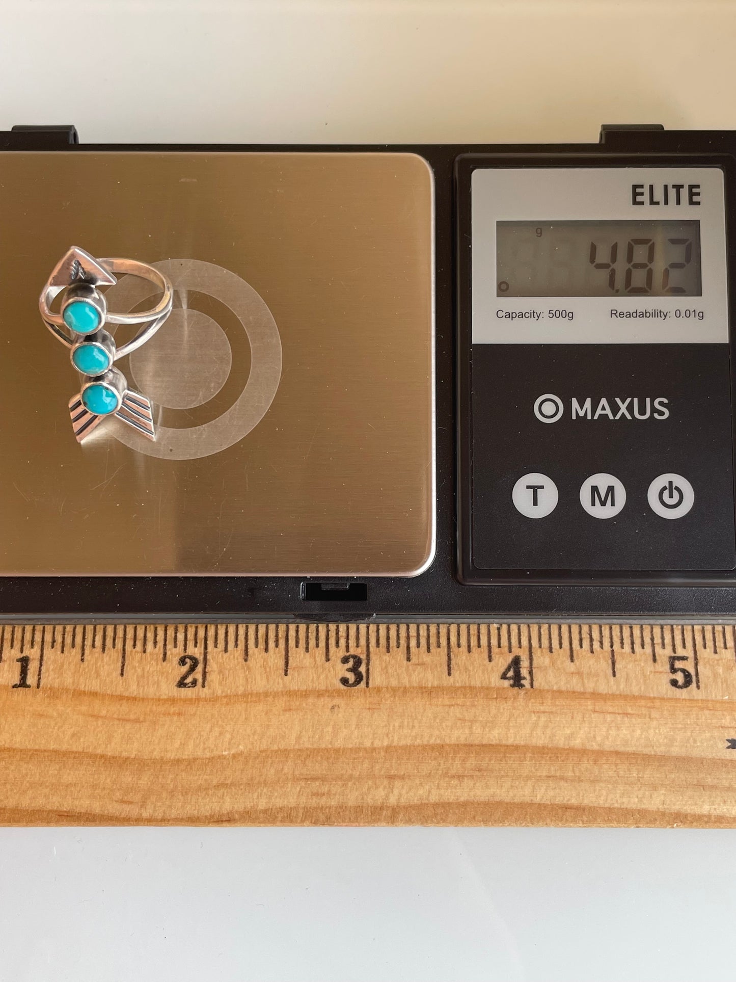 Kingman Turquoise Arrow Ring Size 6 | 925 Sterling Silver G513