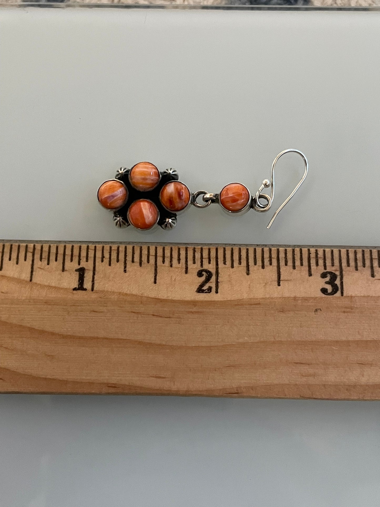Spiny Oyster Cluster Dangle Earrings | 925 Sterling Silver C974