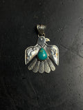 Turquoise Thunderbird Pendant | 925 Sterling Silver E234
