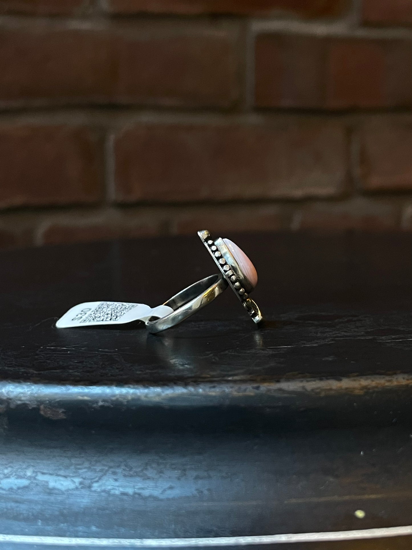 Pink Conch Ring | Sterling Silver | Size 7 | A434