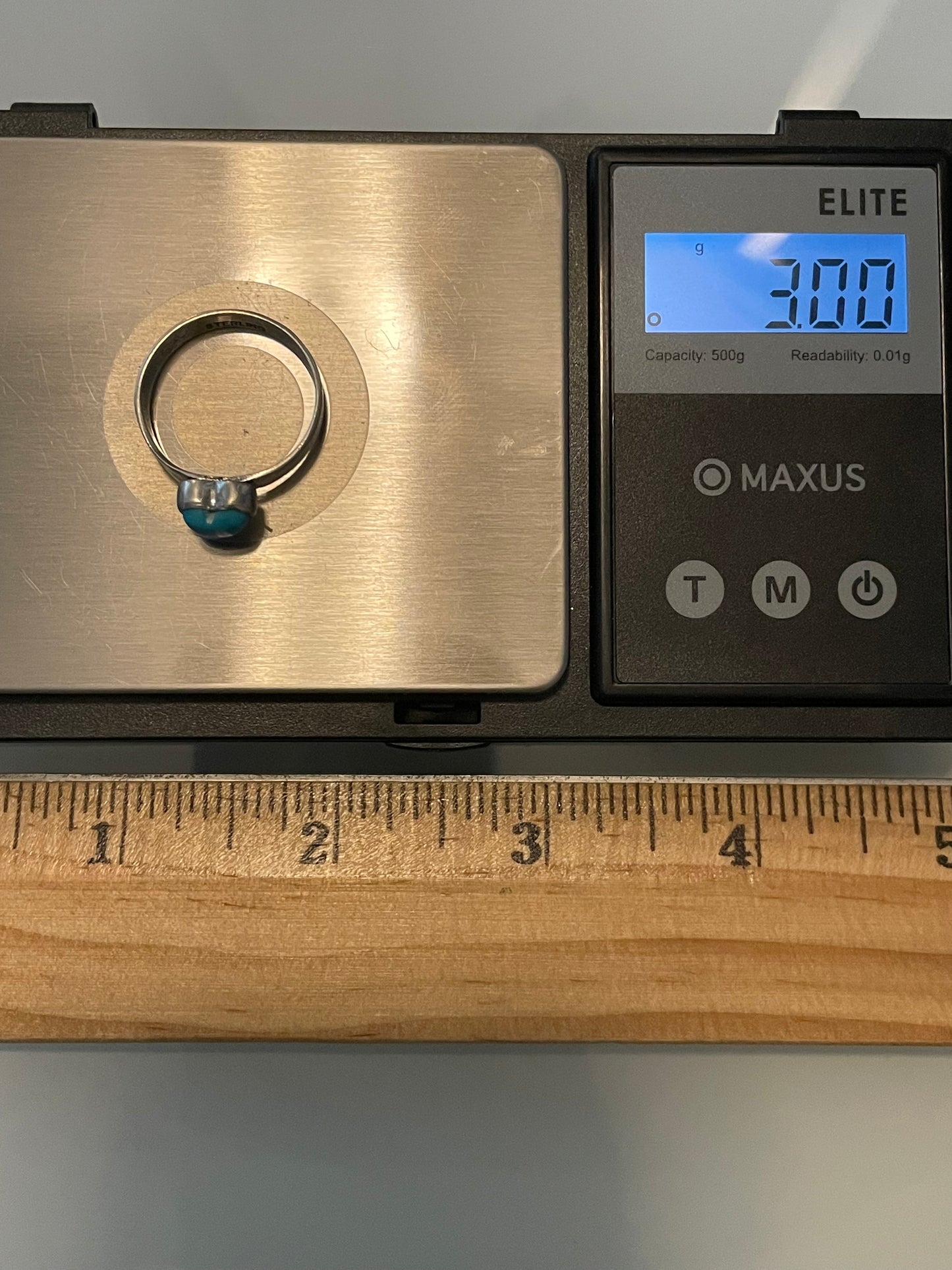 Kingman Turquoise Heart Ring | Sterling Silver | Size 9 G368
