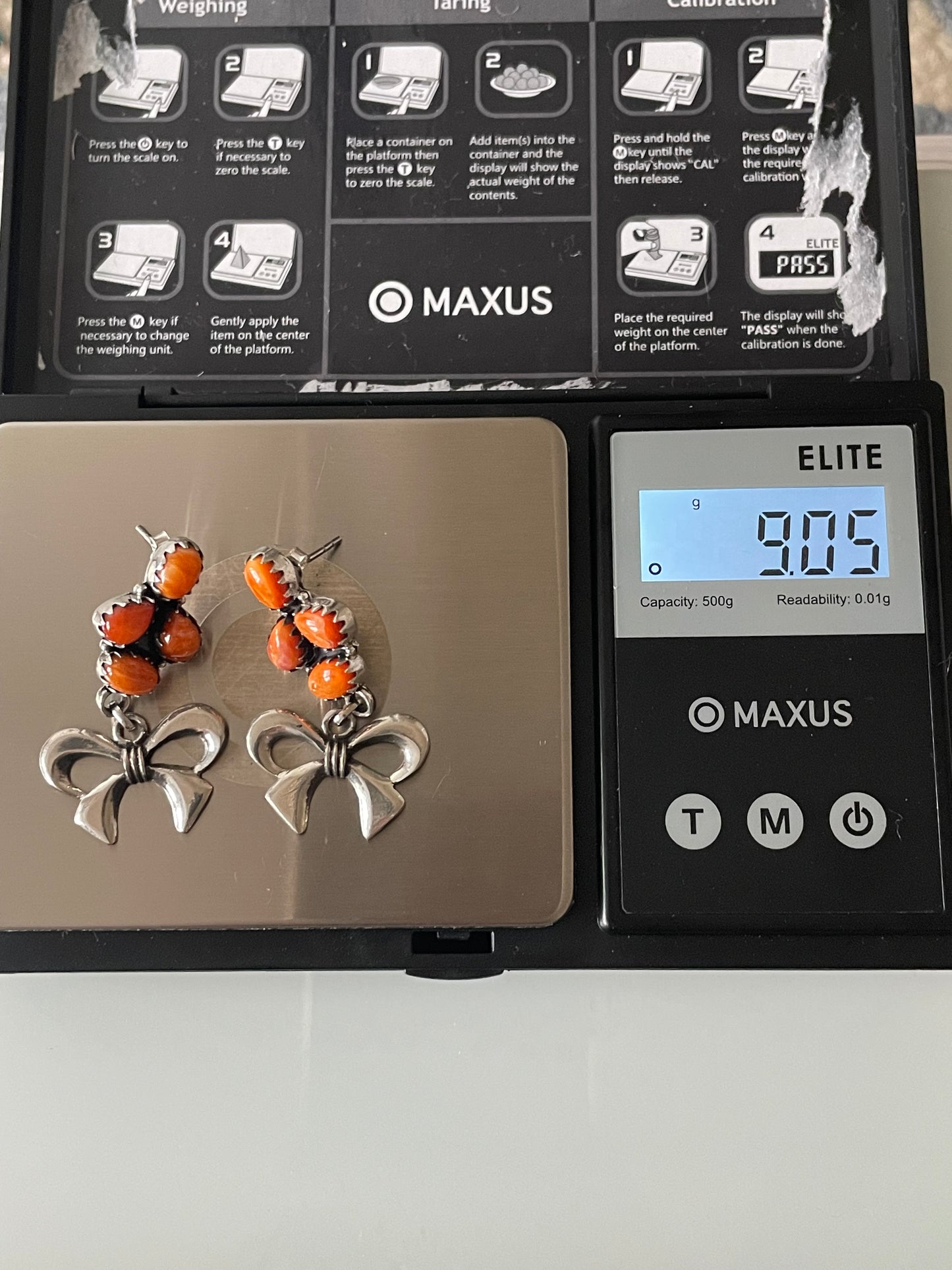 Spiny Oyster Bow Stud Earrings | Sterling Silver E642